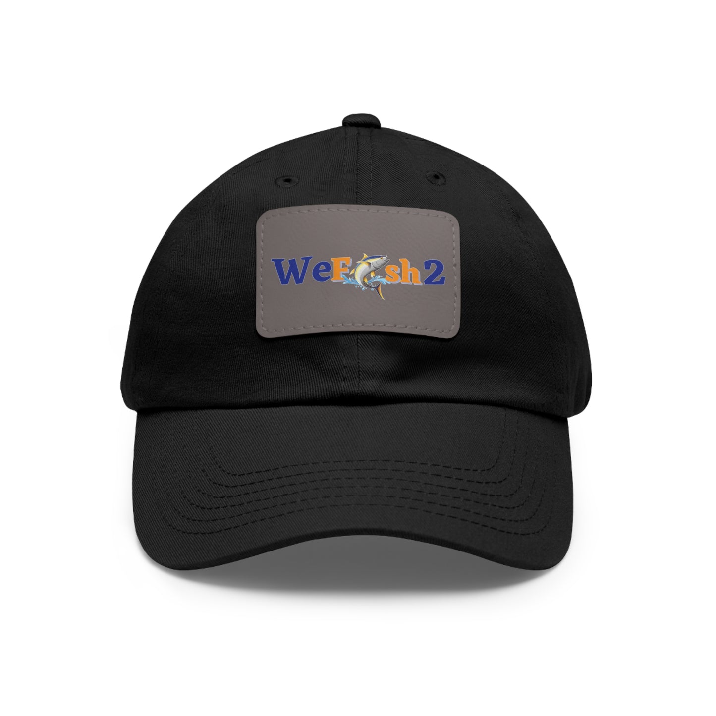 Dad Hat with Leather Patch (Rectangle) - WeFish2
