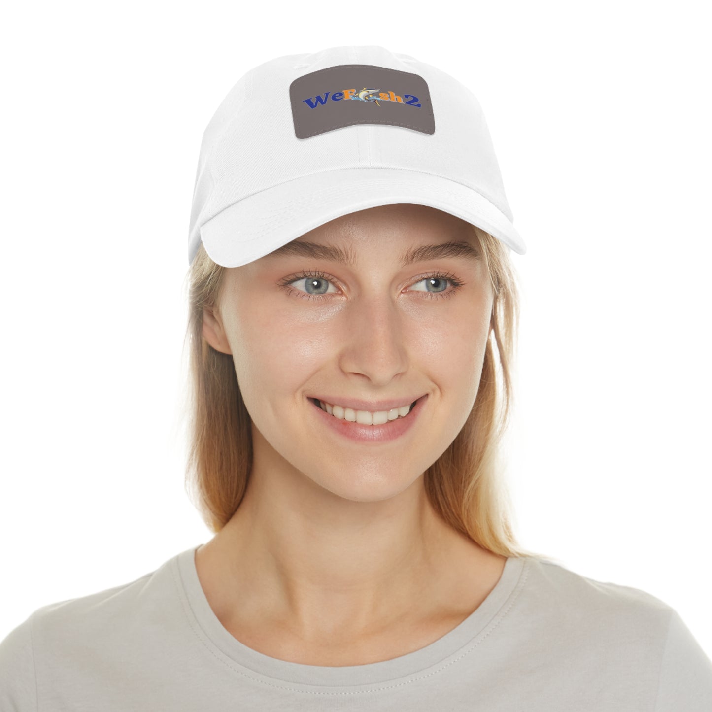 Dad Hat with Leather Patch (Rectangle) - WeFish2