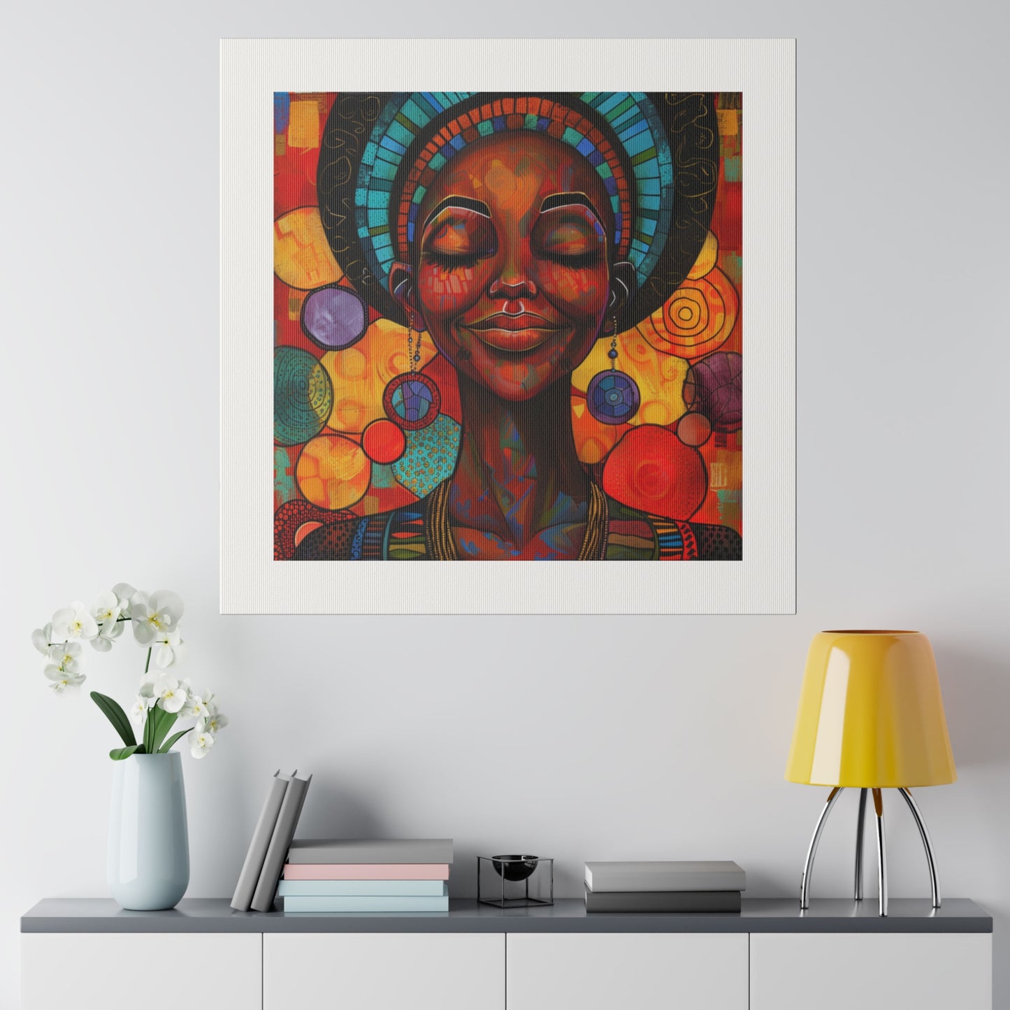 Matte Canvas, Stretched, 0.75" - Proud Black Woman
