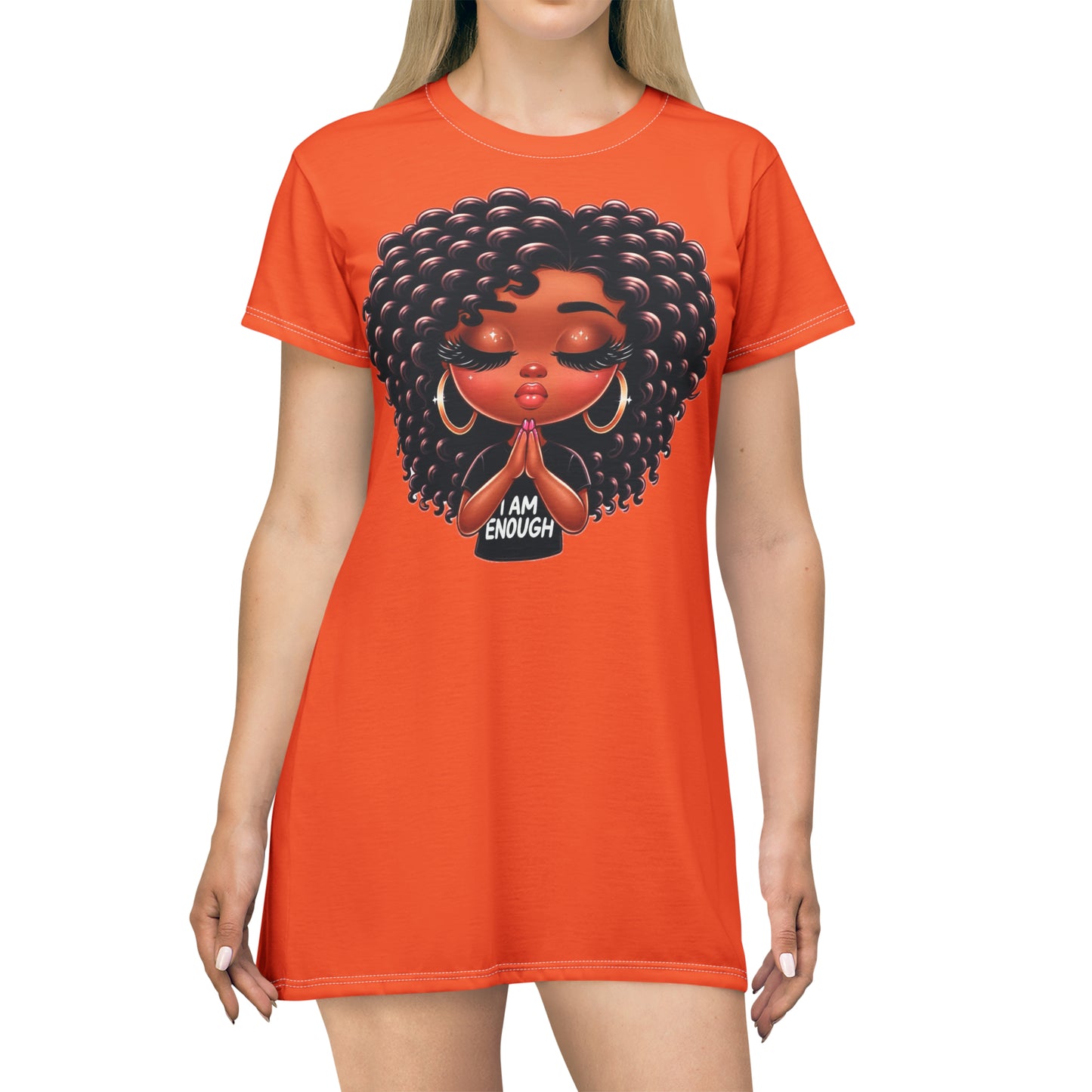 T-Shirt Dress (AOP) - I am enough
