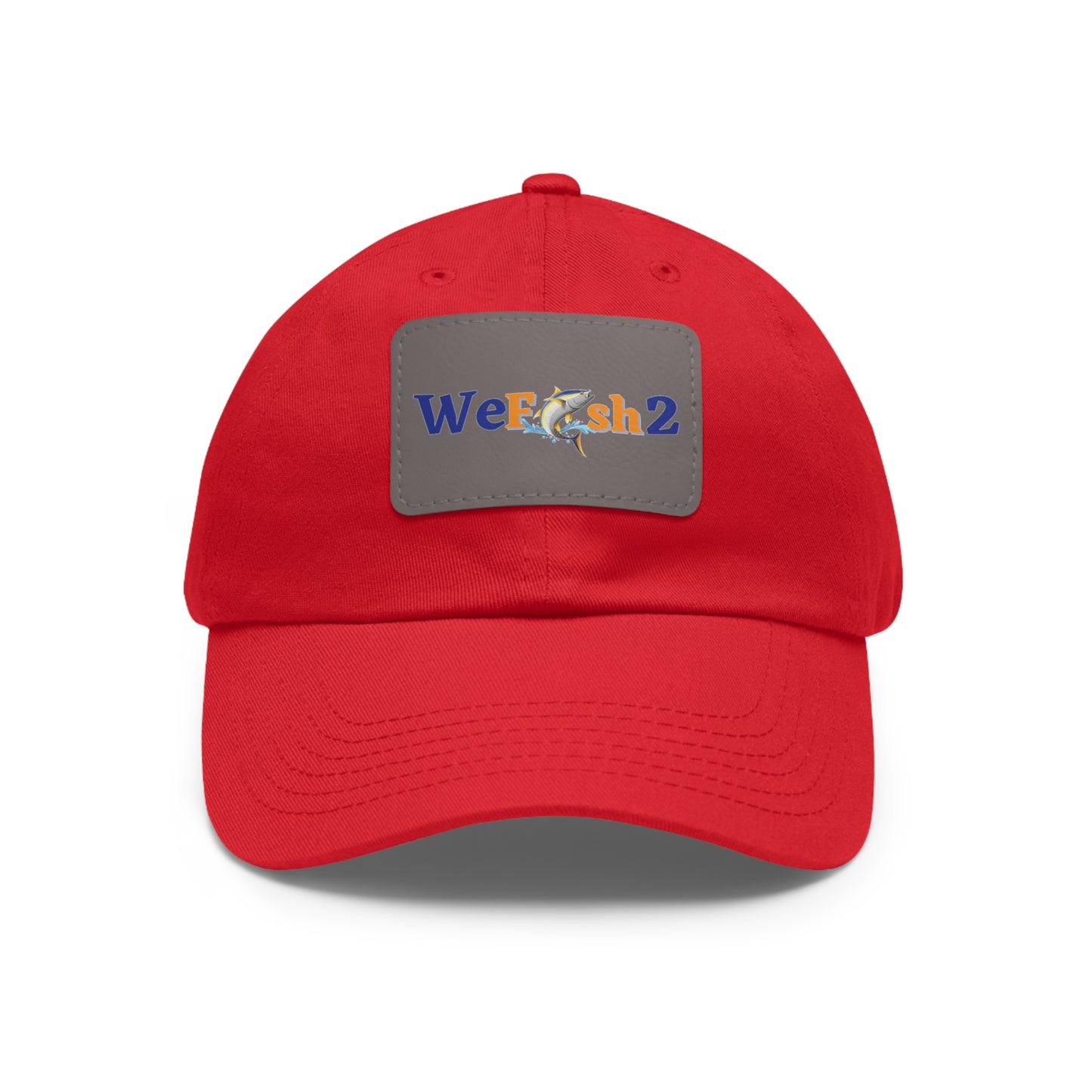 Dad Hat with Leather Patch (Rectangle) - WeFish2