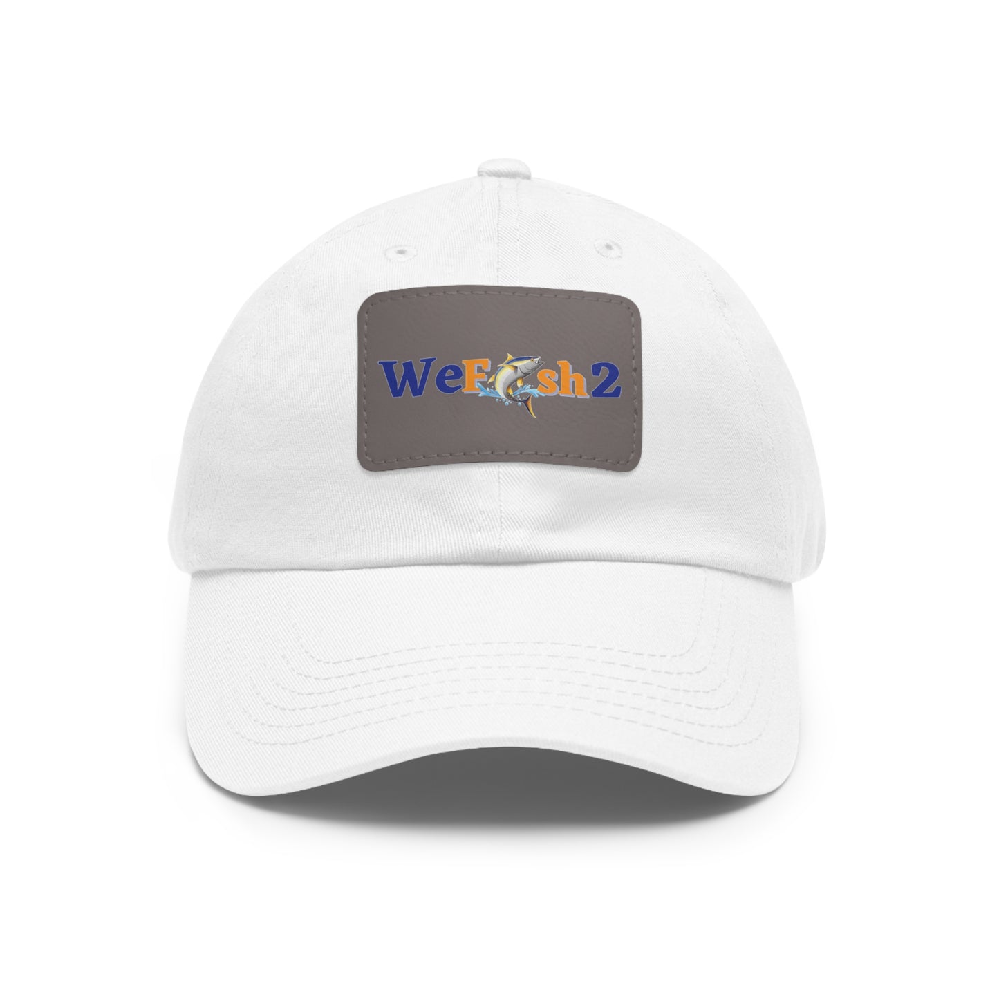 Dad Hat with Leather Patch (Rectangle) - WeFish2