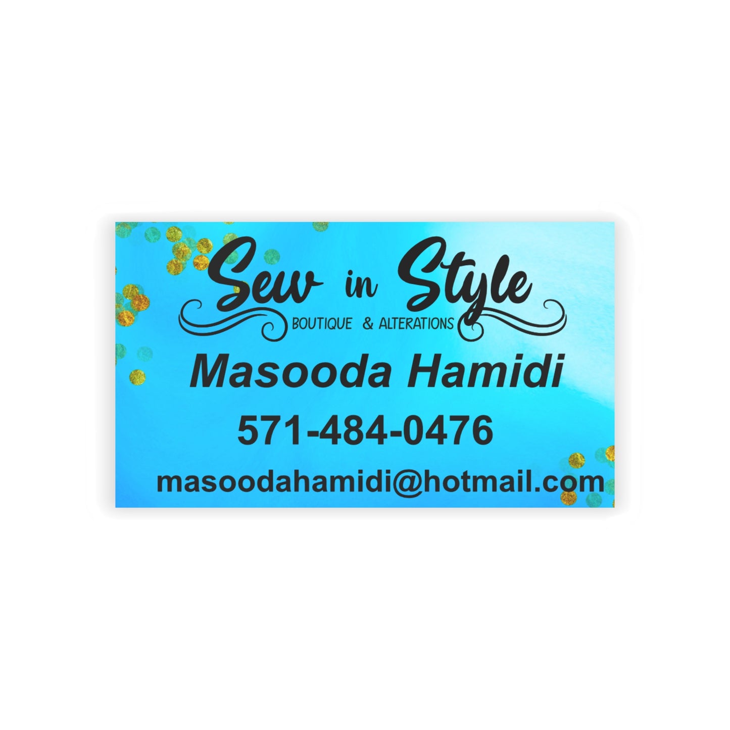 Personalized Business Cards for Sew in Style Boutique