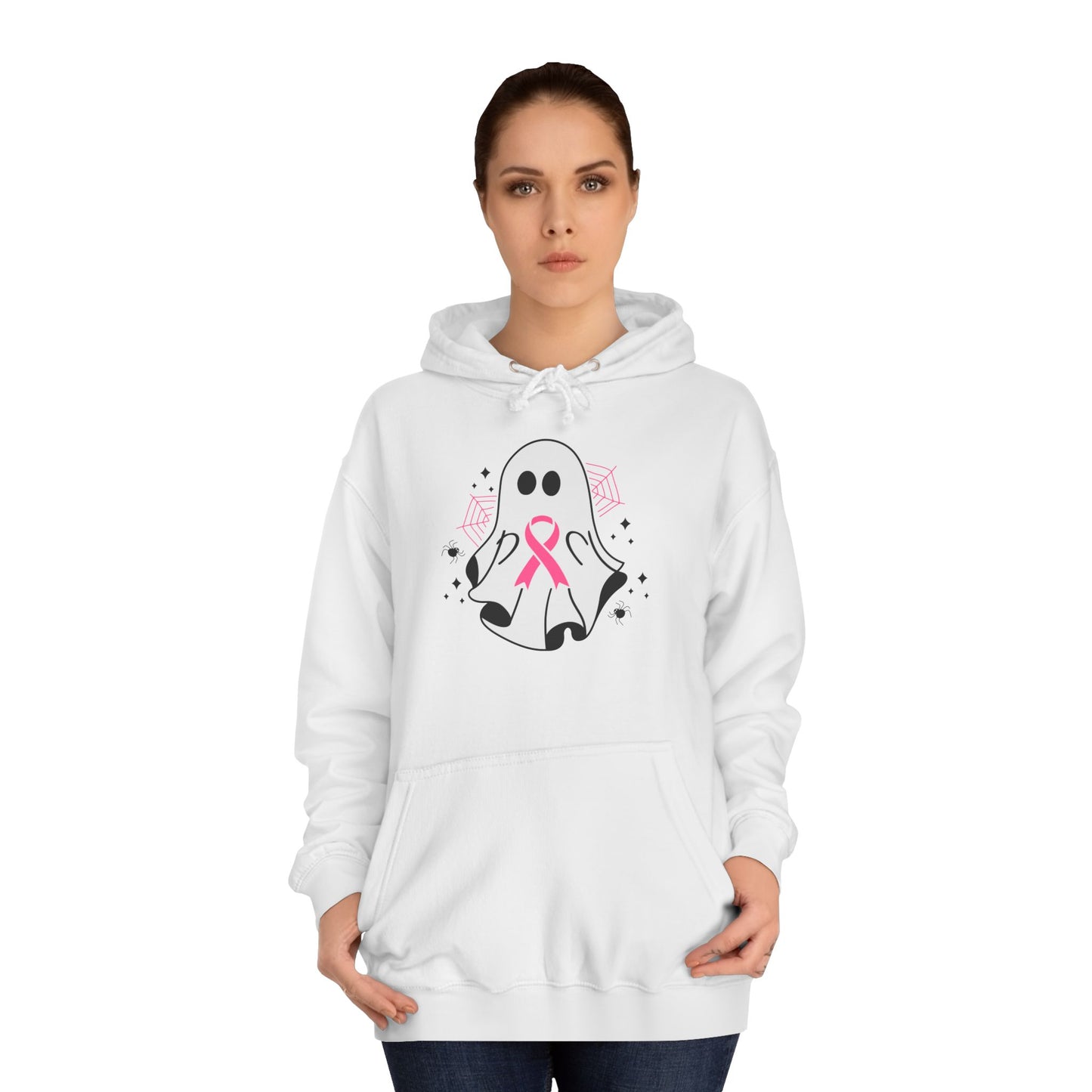 Unisex College Hoodie - Breast Cancer is Boo Shit