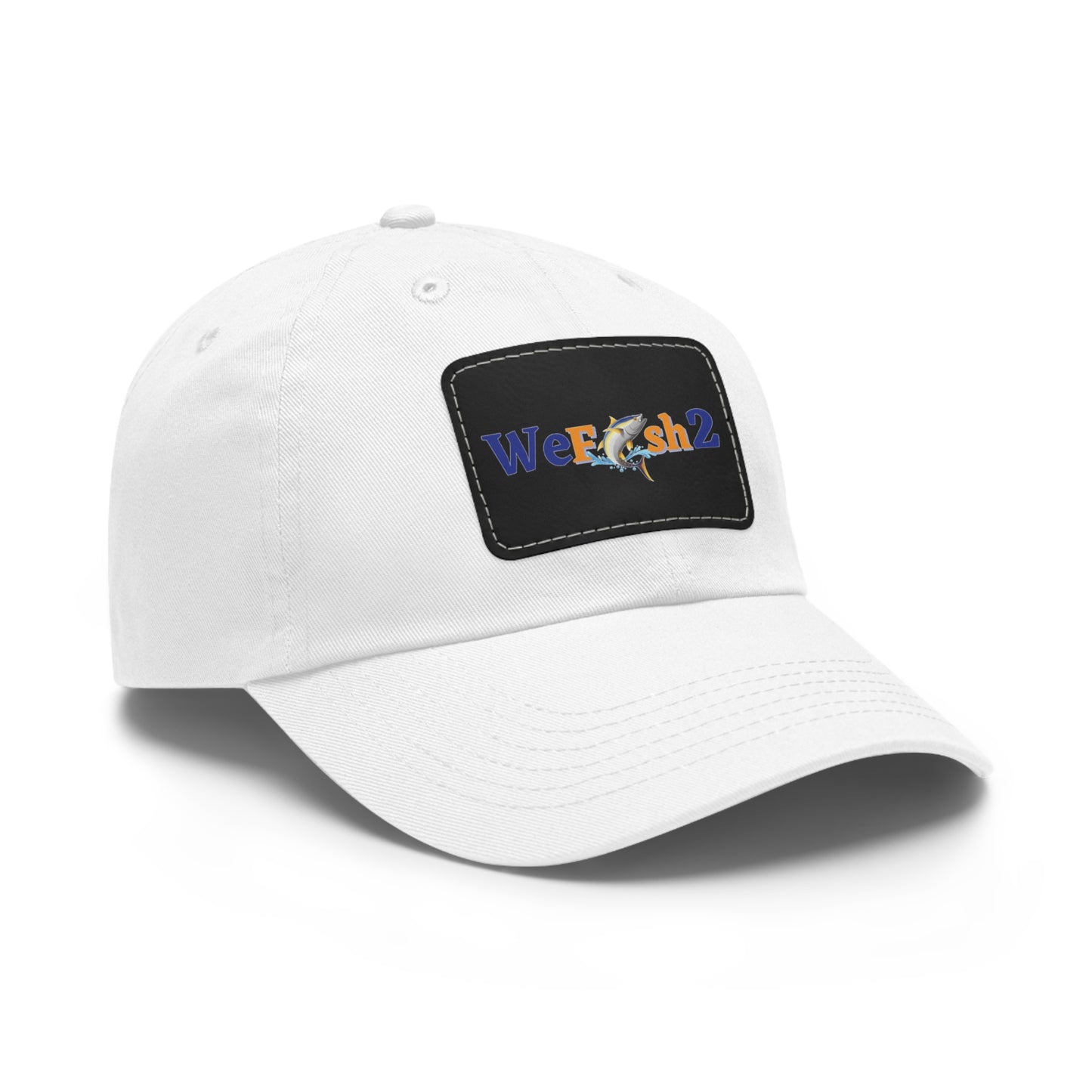 Dad Hat with Leather Patch (Rectangle) - WeFish2