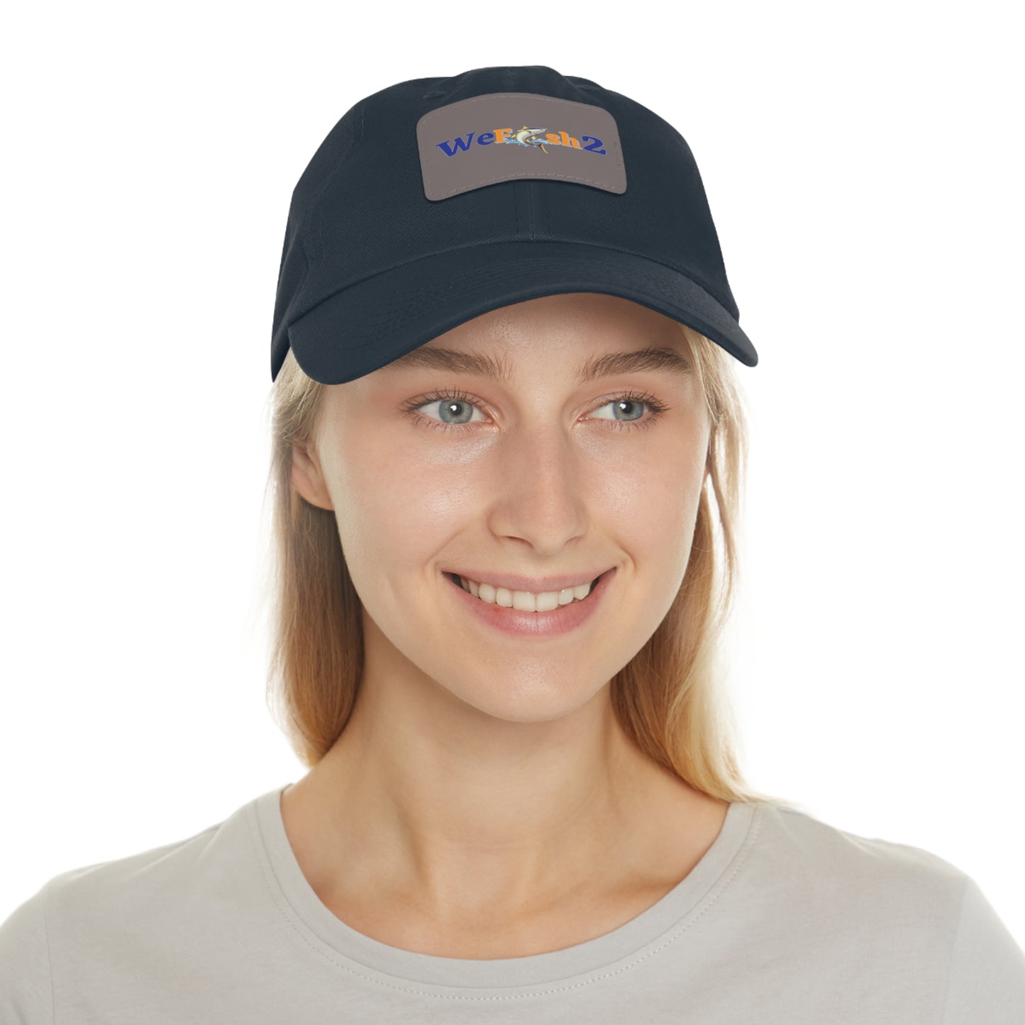 Dad Hat with Leather Patch (Rectangle) - WeFish2