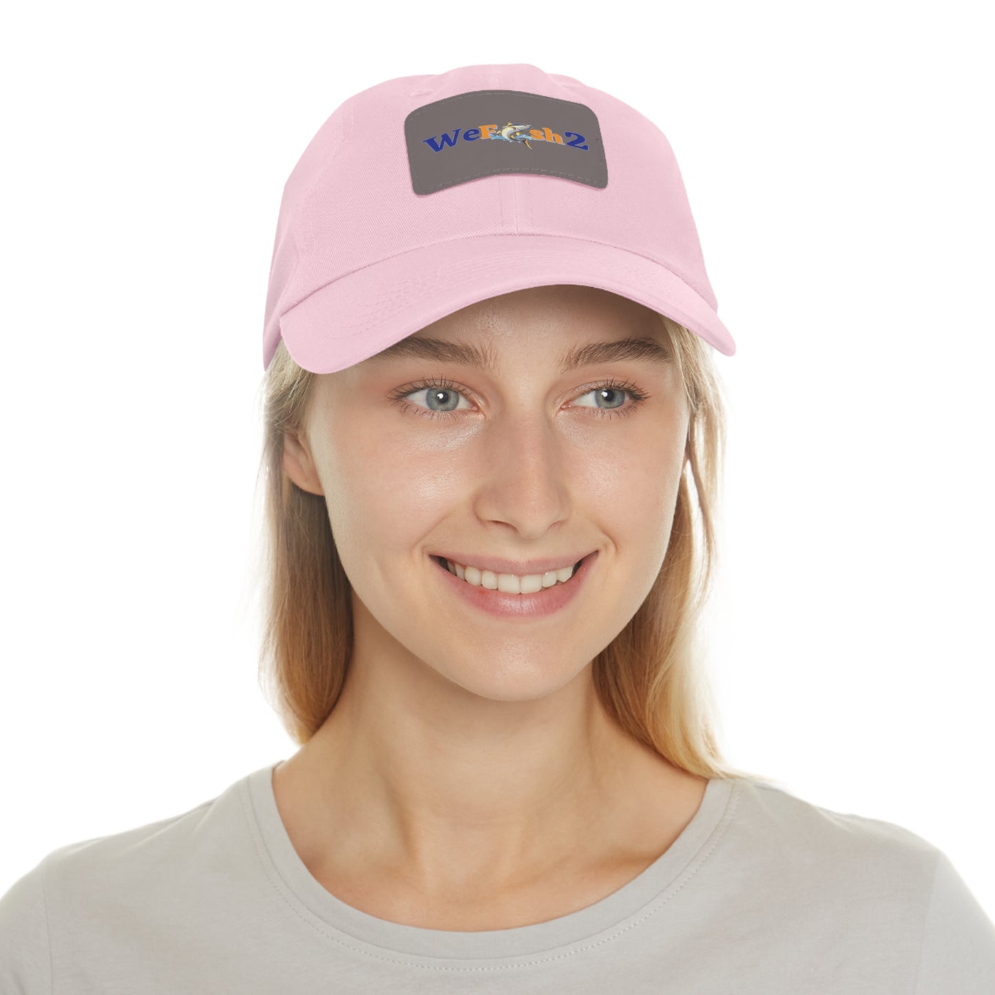 Dad Hat with Leather Patch (Rectangle) - WeFish2