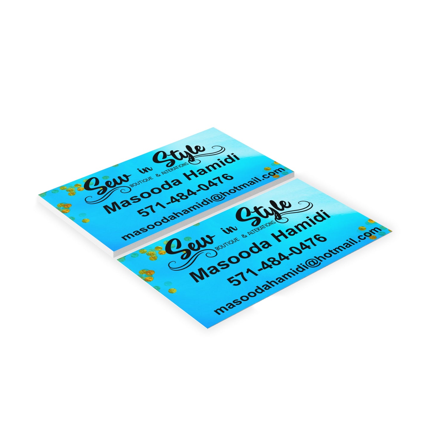 Personalized Business Cards for Sew in Style Boutique