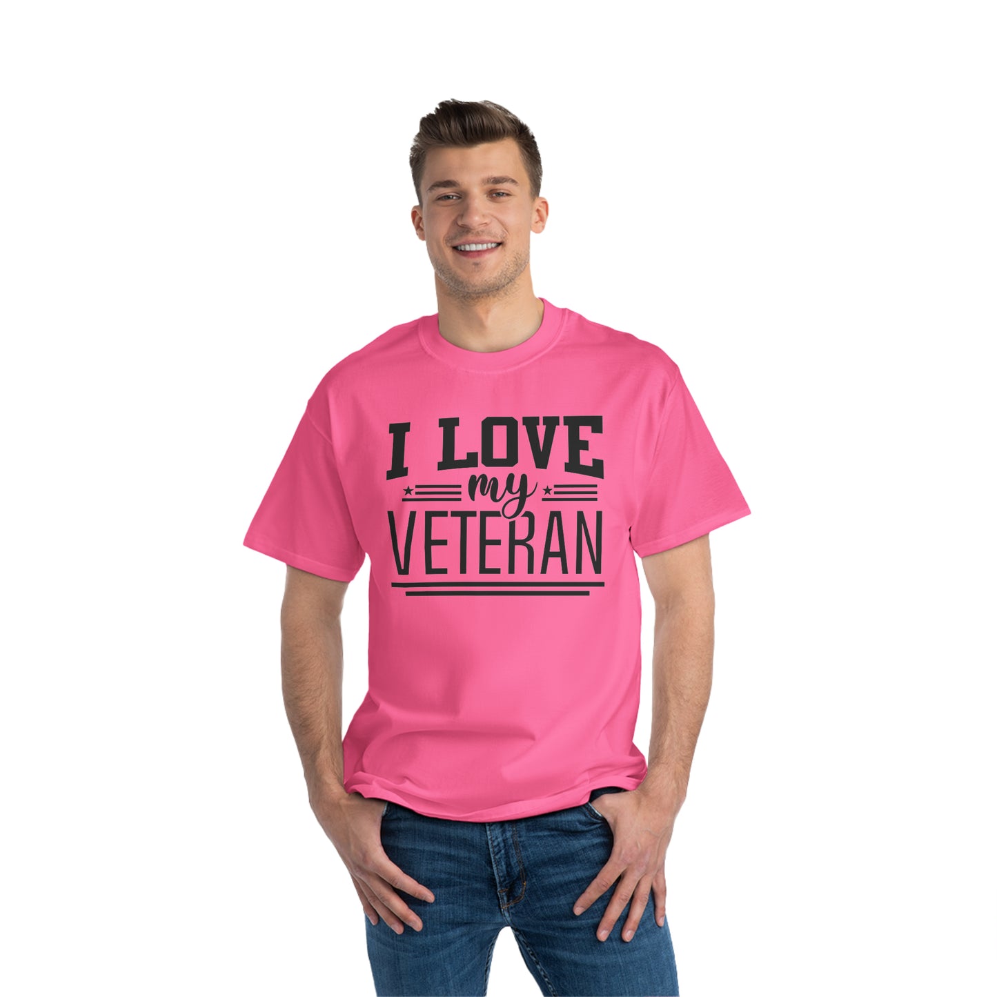 Beefy-T® Short-Sleeve T-Shirt - I love my veteran