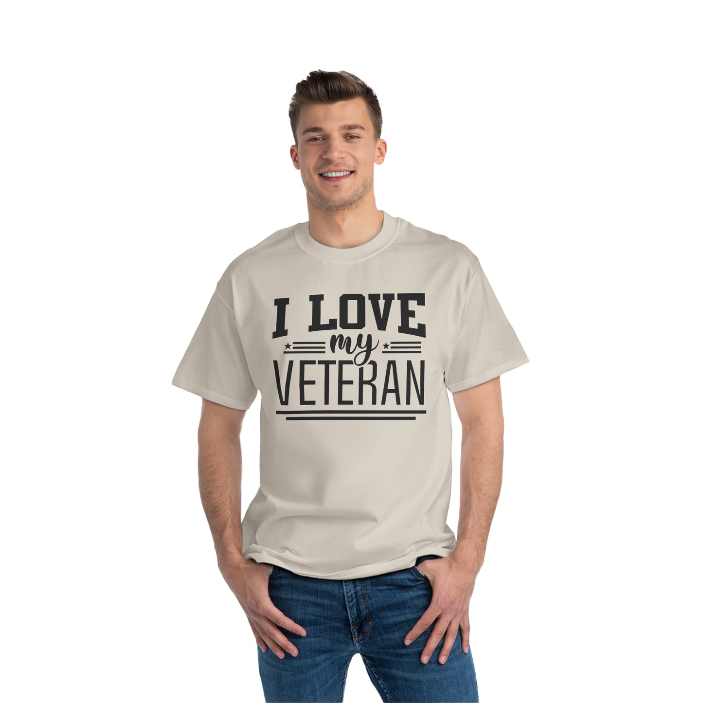 Beefy-T® Short-Sleeve T-Shirt - I love my veteran
