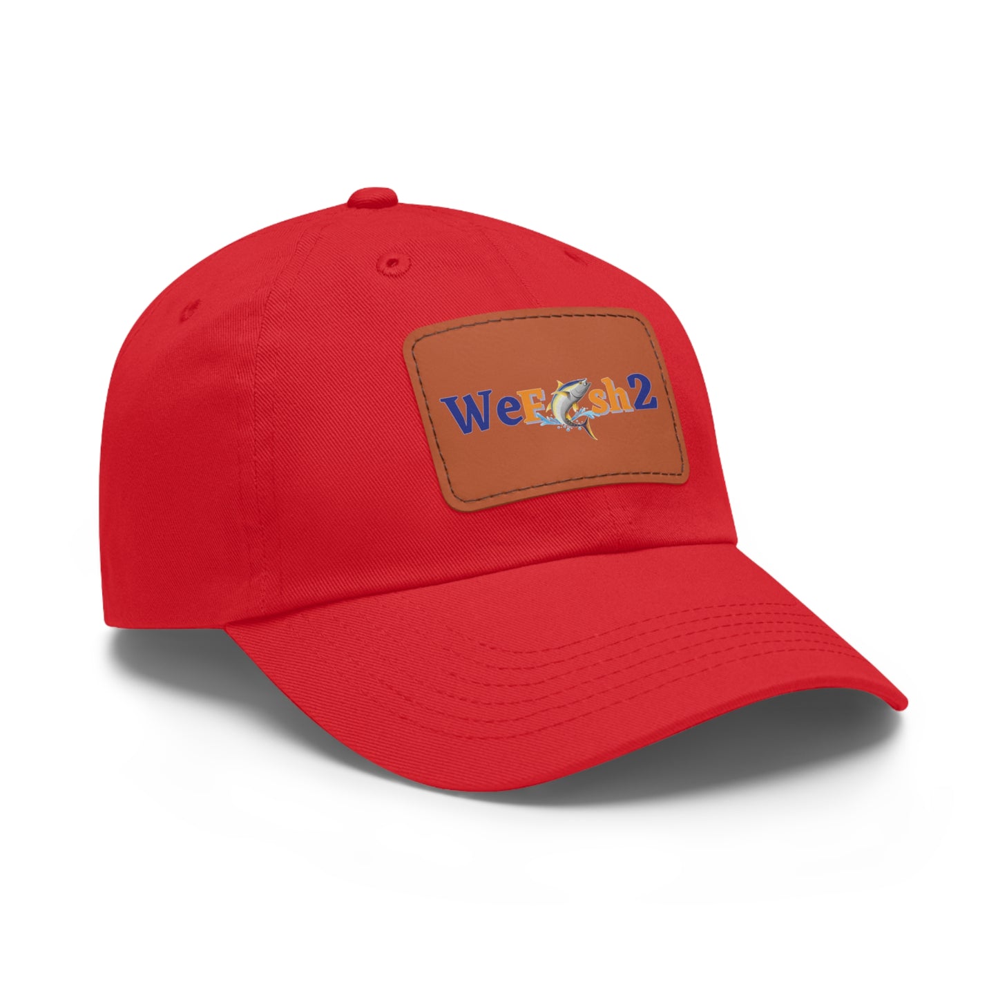 Dad Hat with Leather Patch (Rectangle) - WeFish2