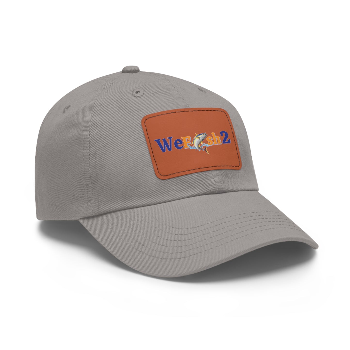 Dad Hat with Leather Patch (Rectangle) - WeFish2
