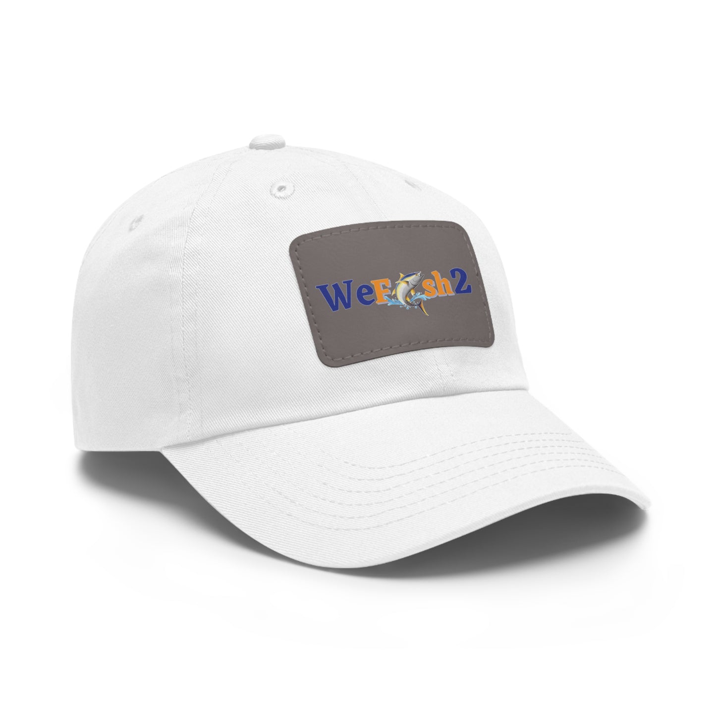 Dad Hat with Leather Patch (Rectangle) - WeFish2