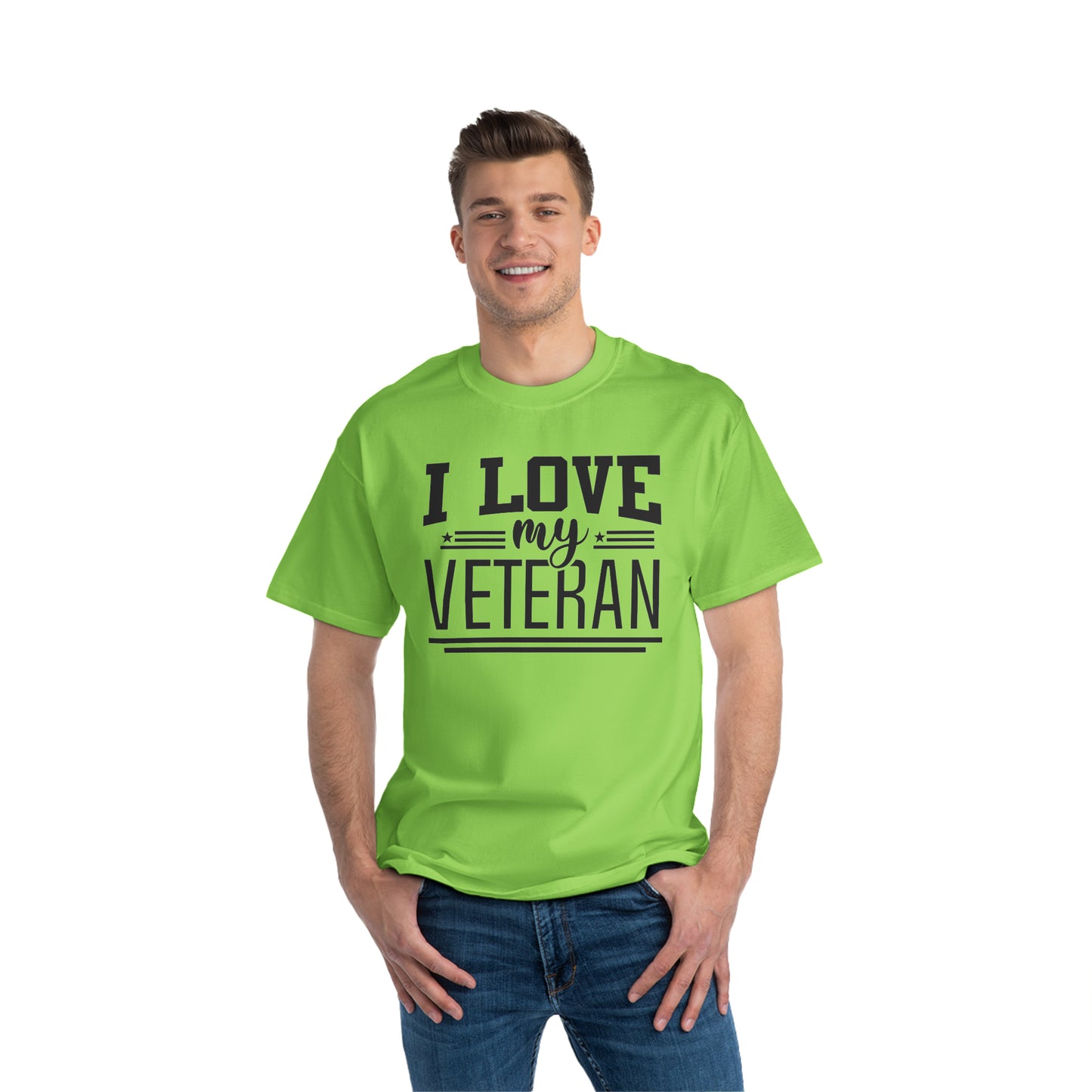Beefy-T® Short-Sleeve T-Shirt - I love my veteran