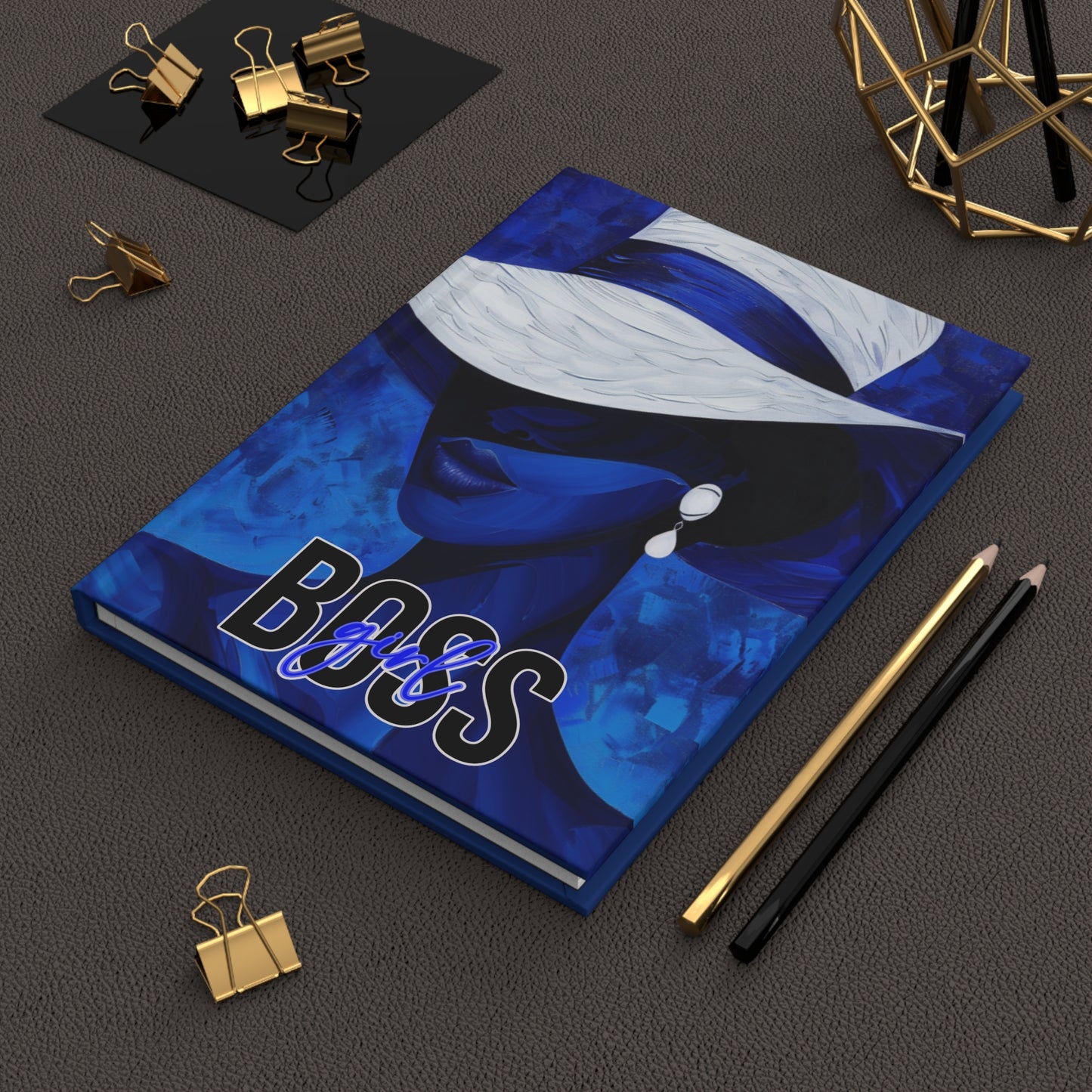 Hardcover Journal Matte - Blue Boss Girl