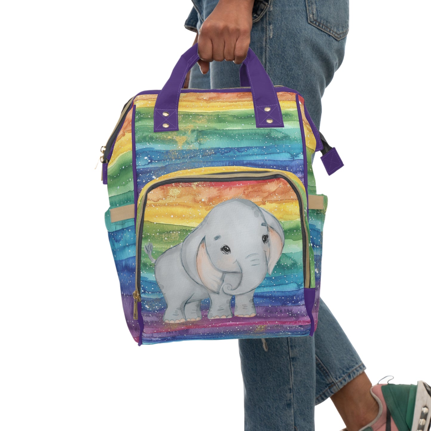Multifunctional Diaper Backpack - Elephant