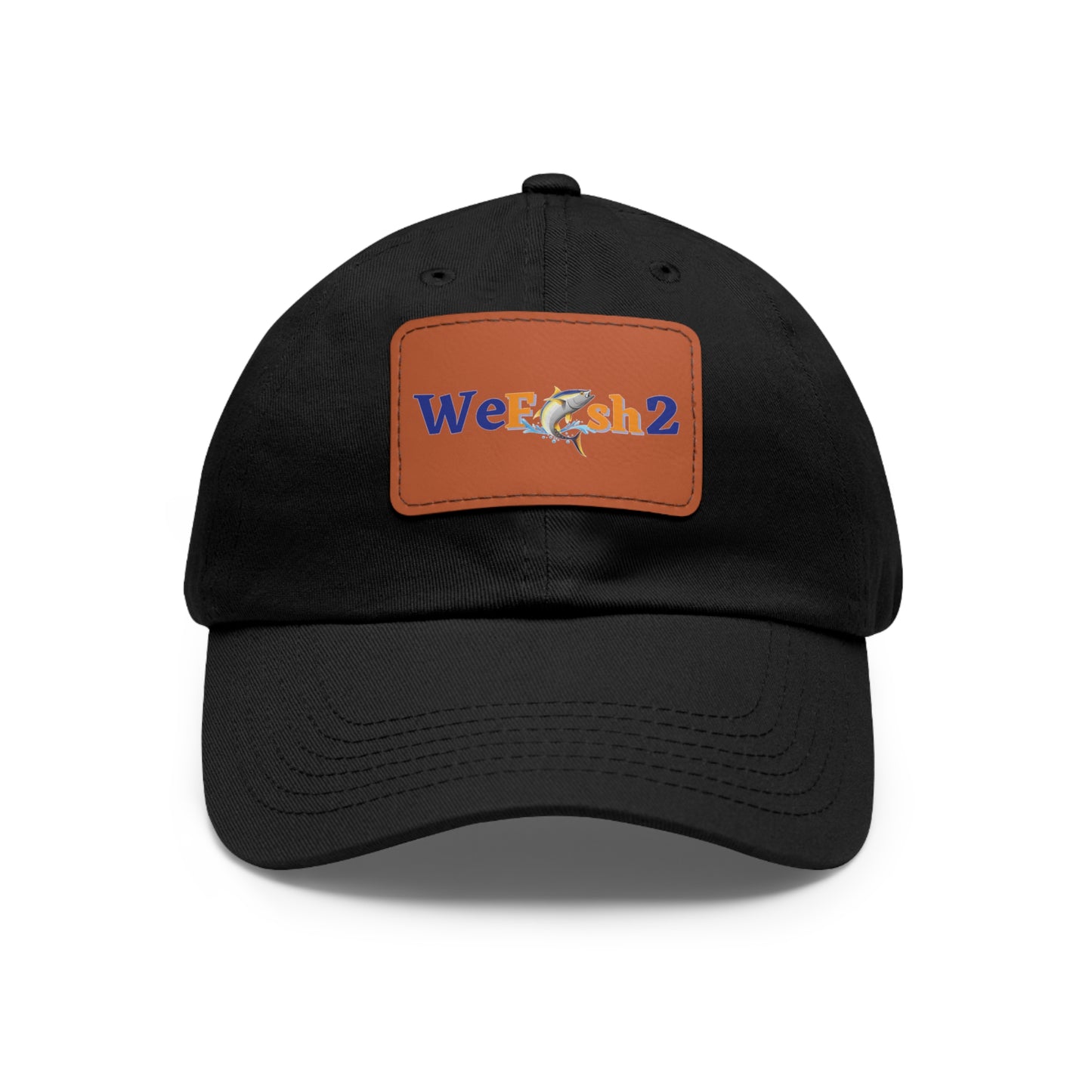Dad Hat with Leather Patch (Rectangle) - WeFish2