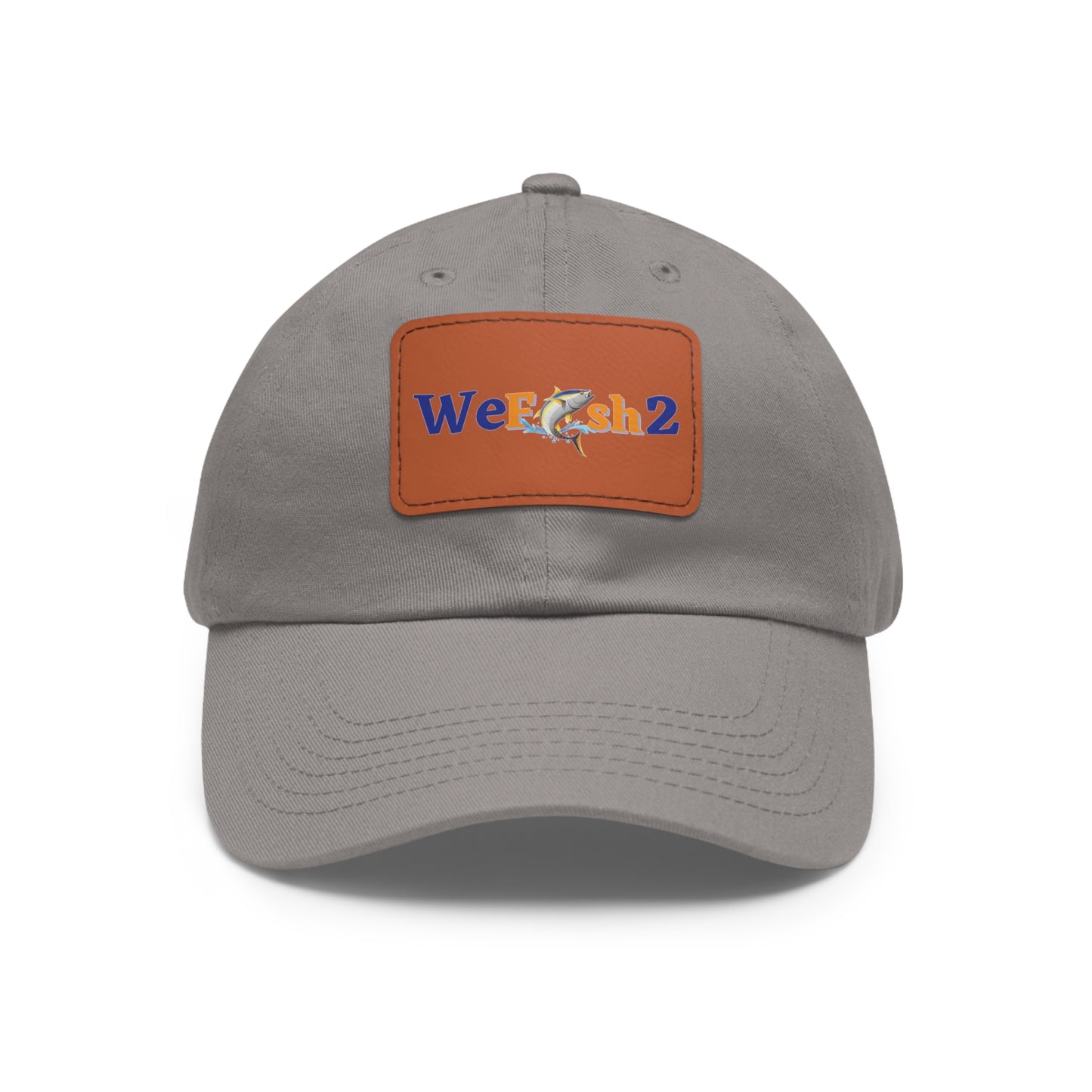Dad Hat with Leather Patch (Rectangle) - WeFish2