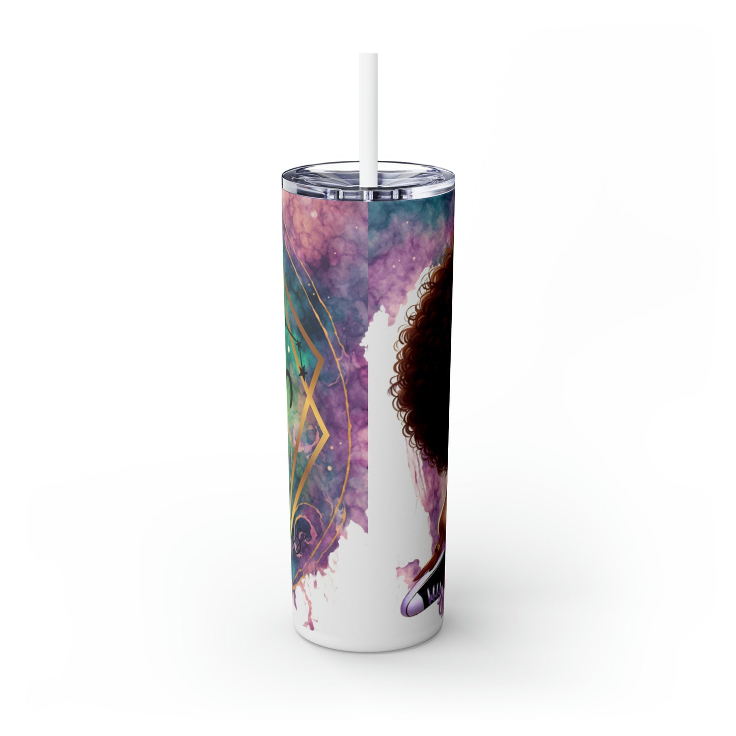 Skinny Tumbler with Straw, 20oz - Aries