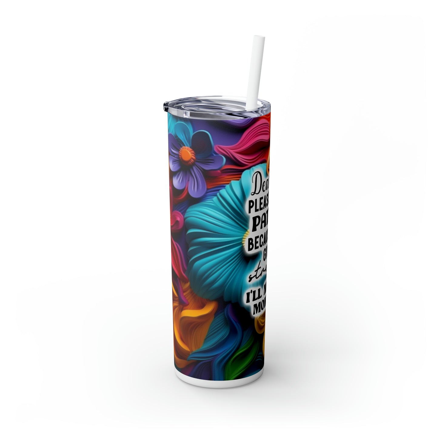 Skinny Tumbler with Straw, 20oz - Sarcastic