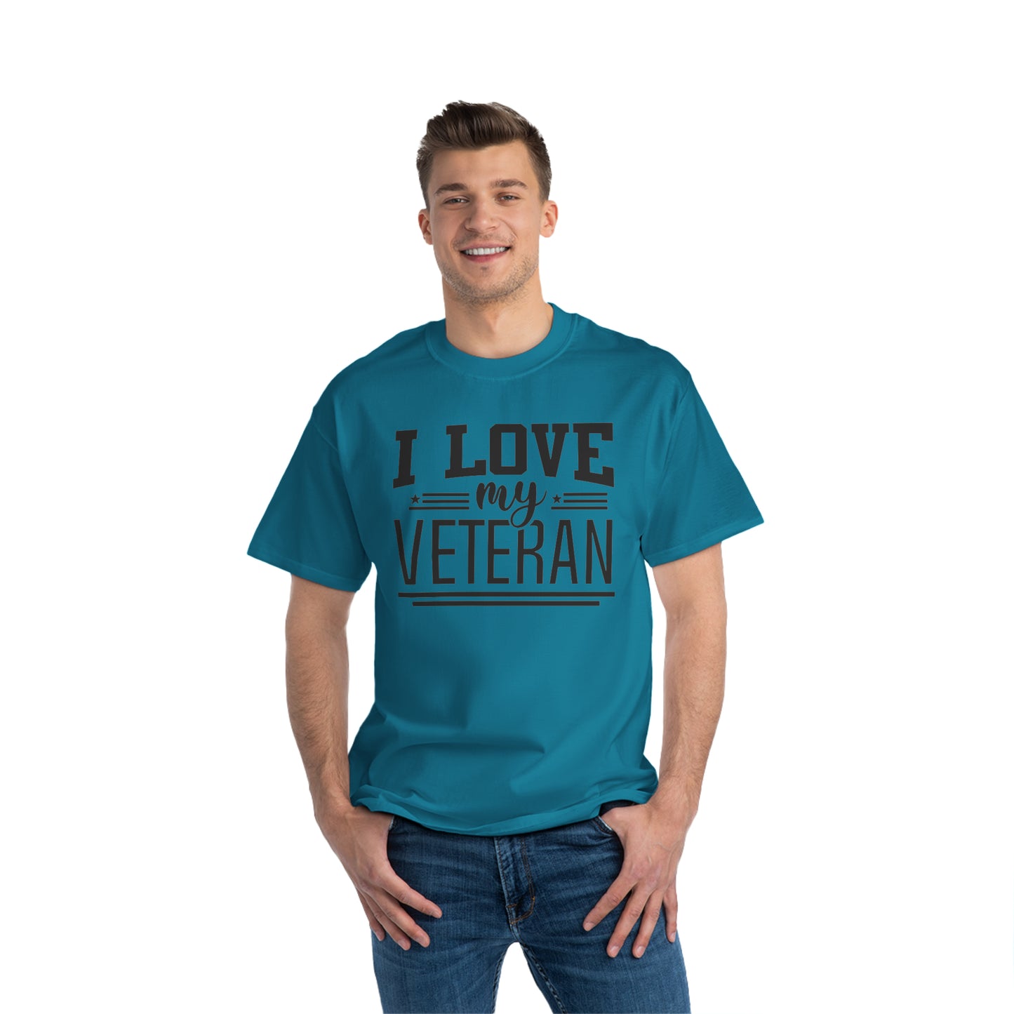 Beefy-T® Short-Sleeve T-Shirt - I love my veteran