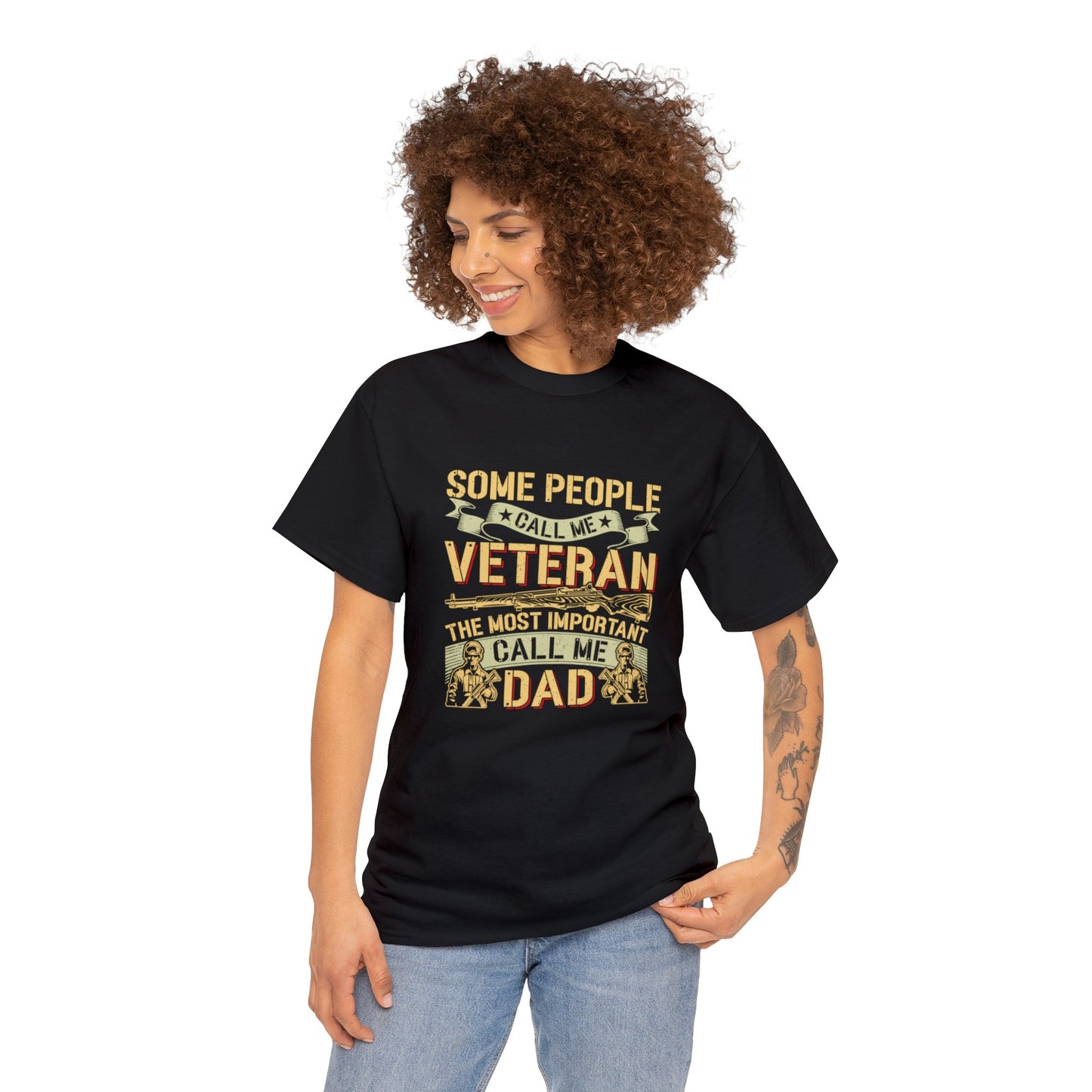 Unisex Heavy Cotton Tee - Veteran DAD