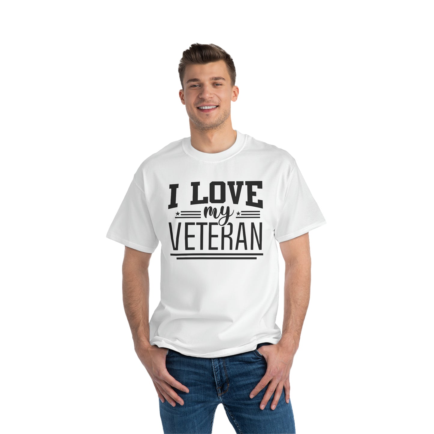 Beefy-T® Short-Sleeve T-Shirt - I love my veteran