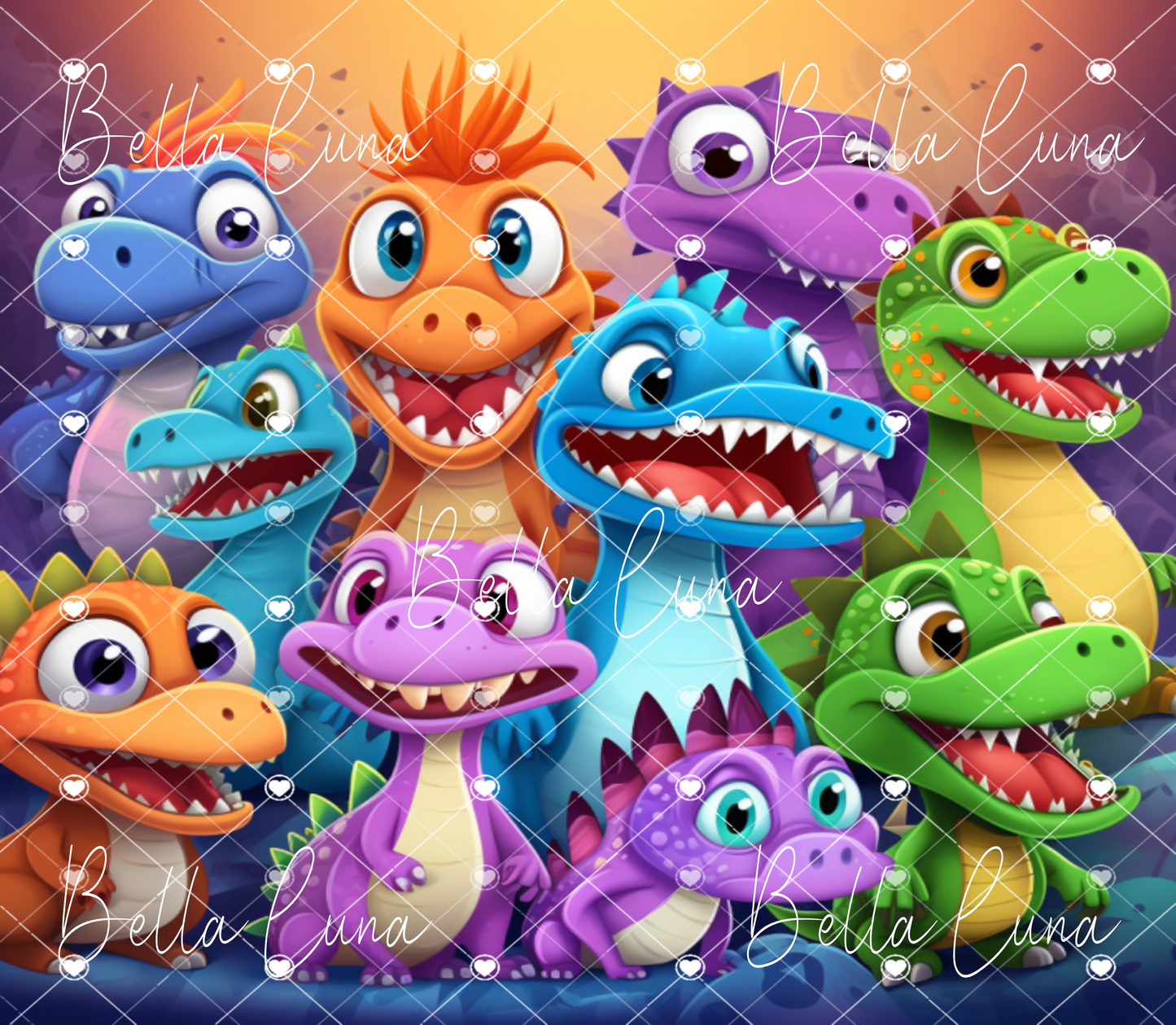 Cute Dinosaurs Tumbler Wrap Bundle - Digital Download ONLY