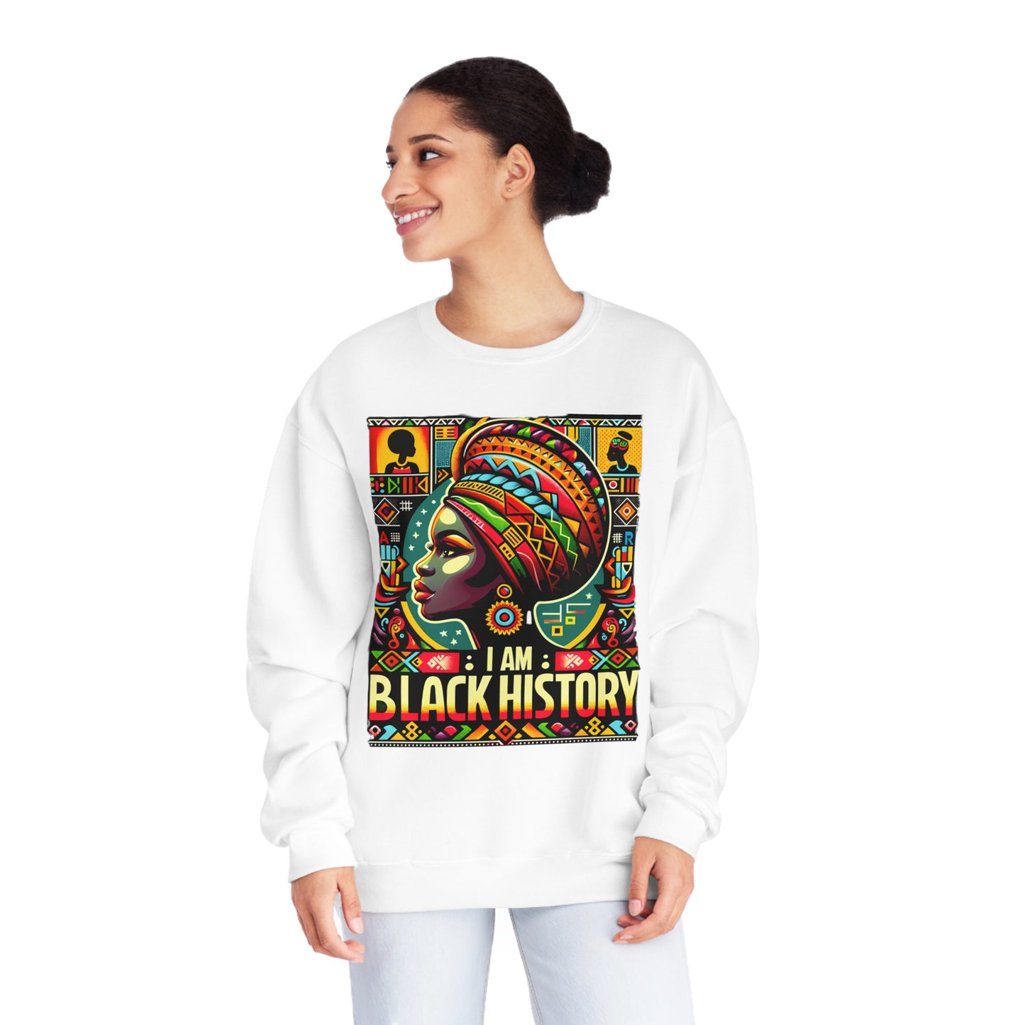 Unisex NuBlend® Crewneck Sweatshirt - I am Black History