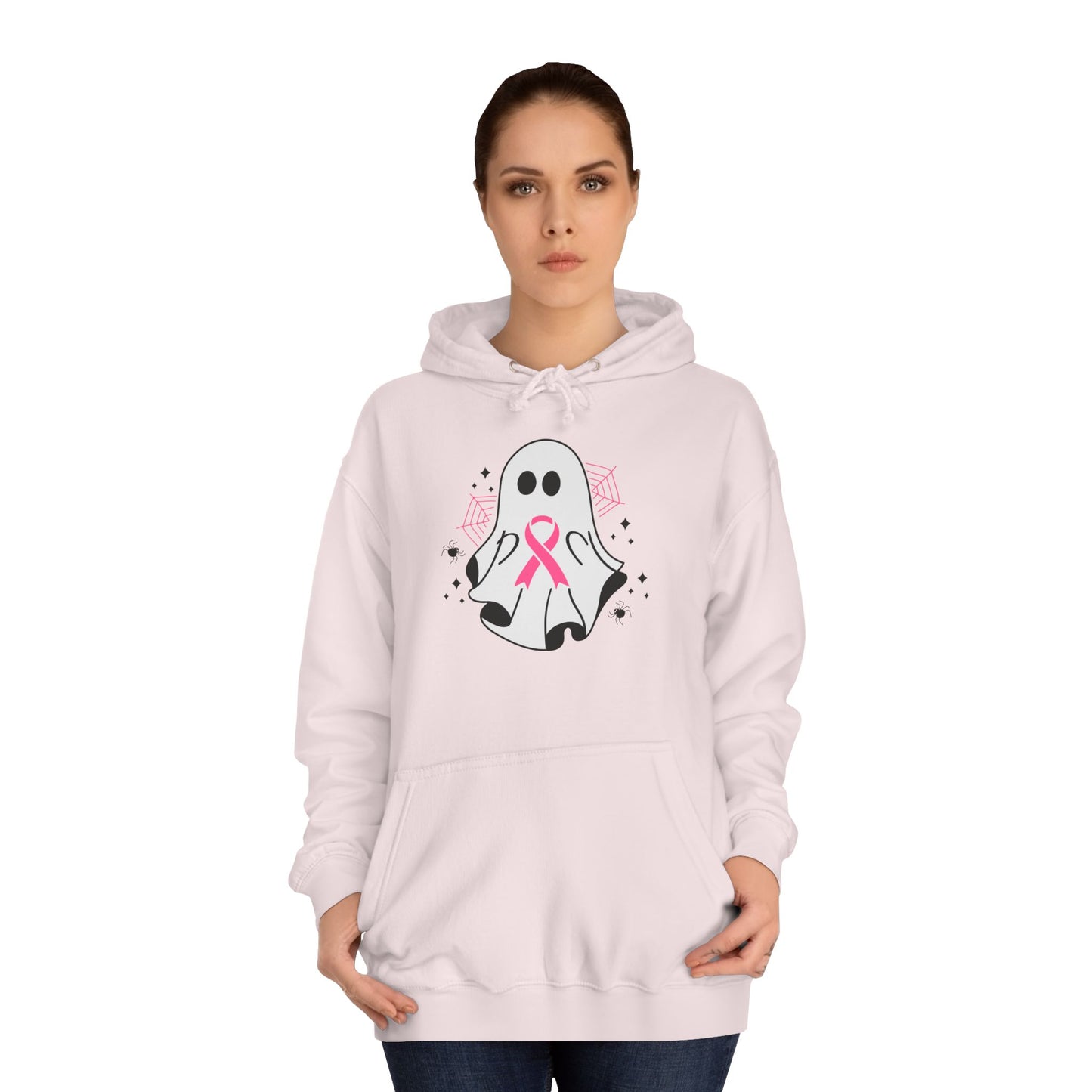 Unisex College Hoodie - Breast Cancer is Boo Shit