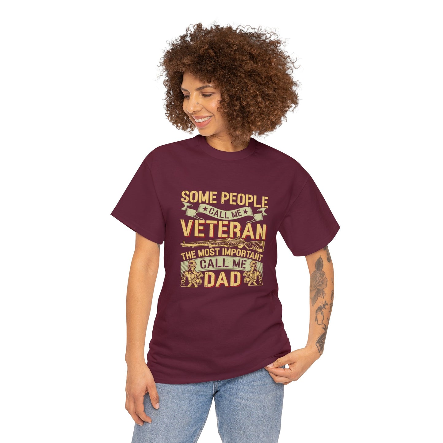 Unisex Heavy Cotton Tee - Veteran DAD