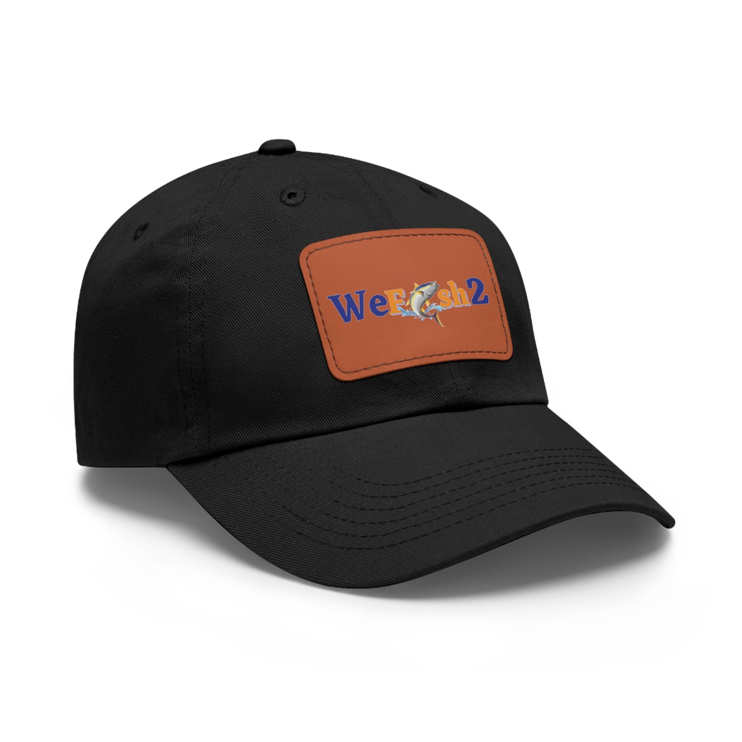 Dad Hat with Leather Patch (Rectangle) - WeFish2