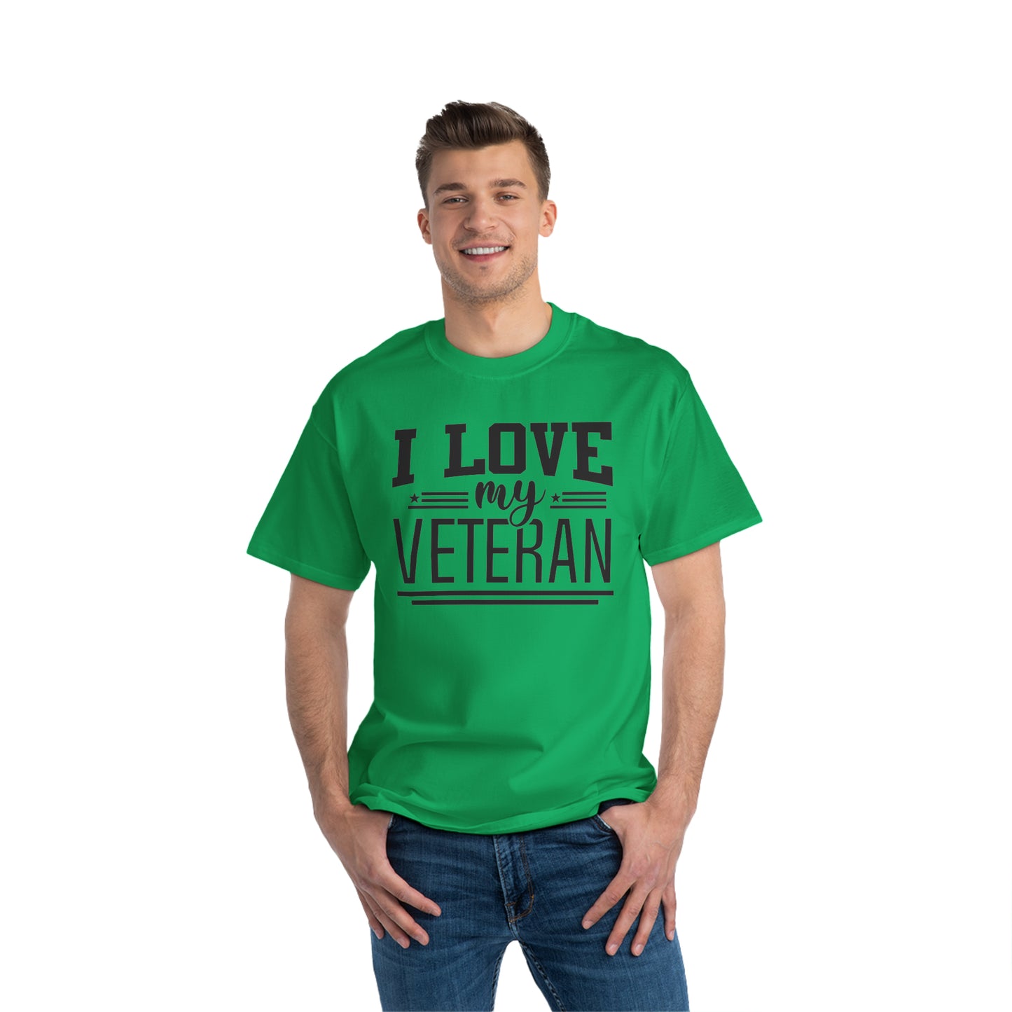 Beefy-T® Short-Sleeve T-Shirt - I love my veteran