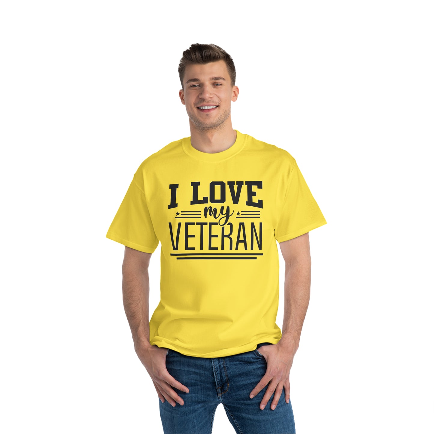 Beefy-T® Short-Sleeve T-Shirt - I love my veteran