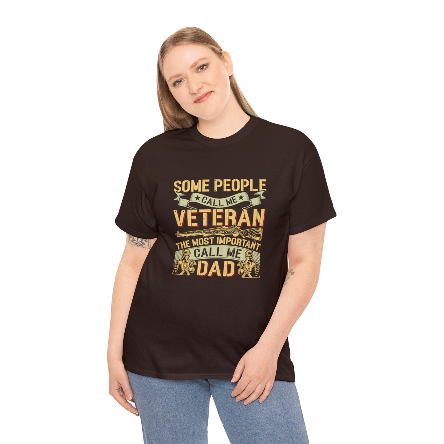 Unisex Heavy Cotton Tee - Veteran DAD