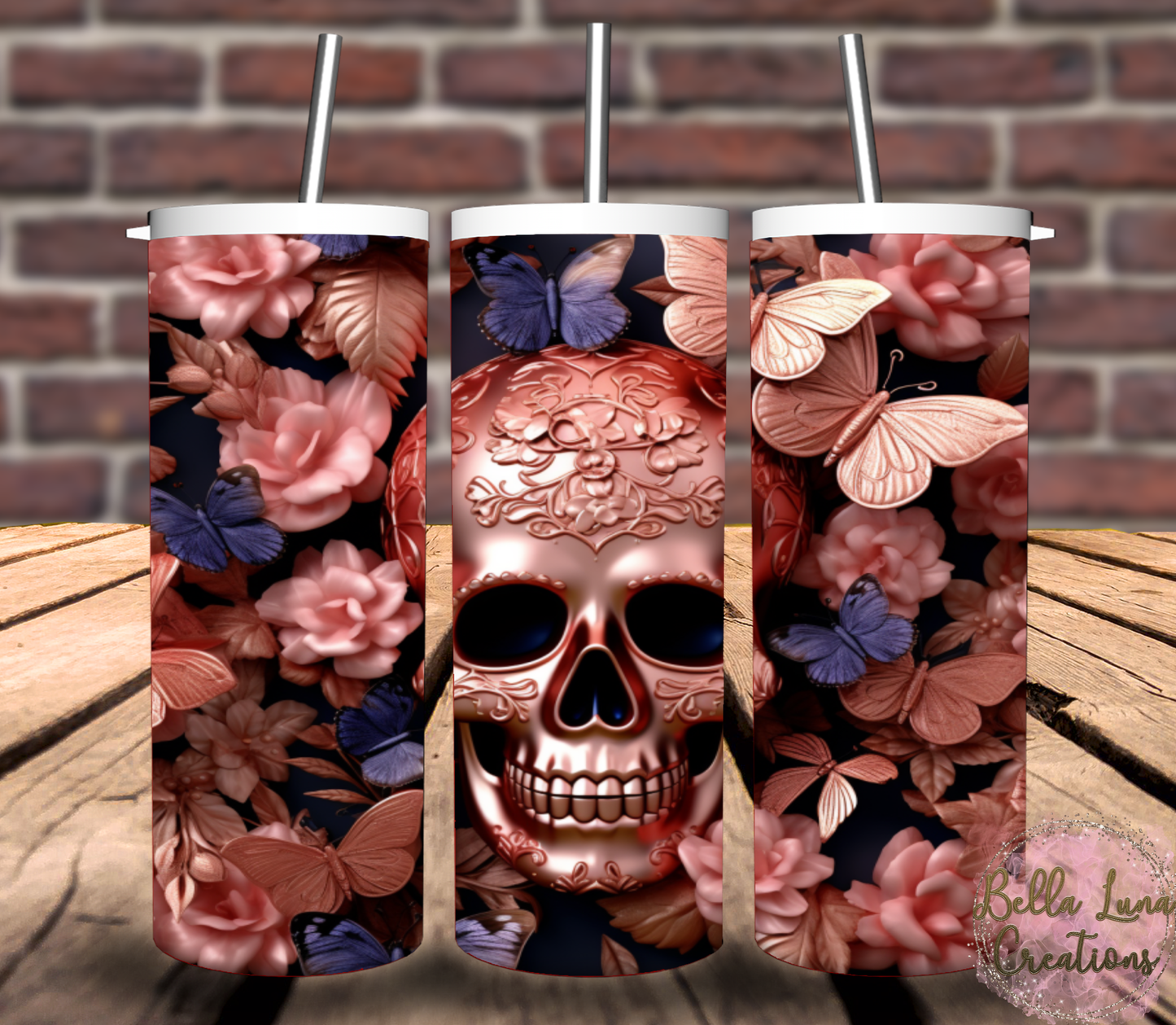 Skull Tumbler Wrap Bundle