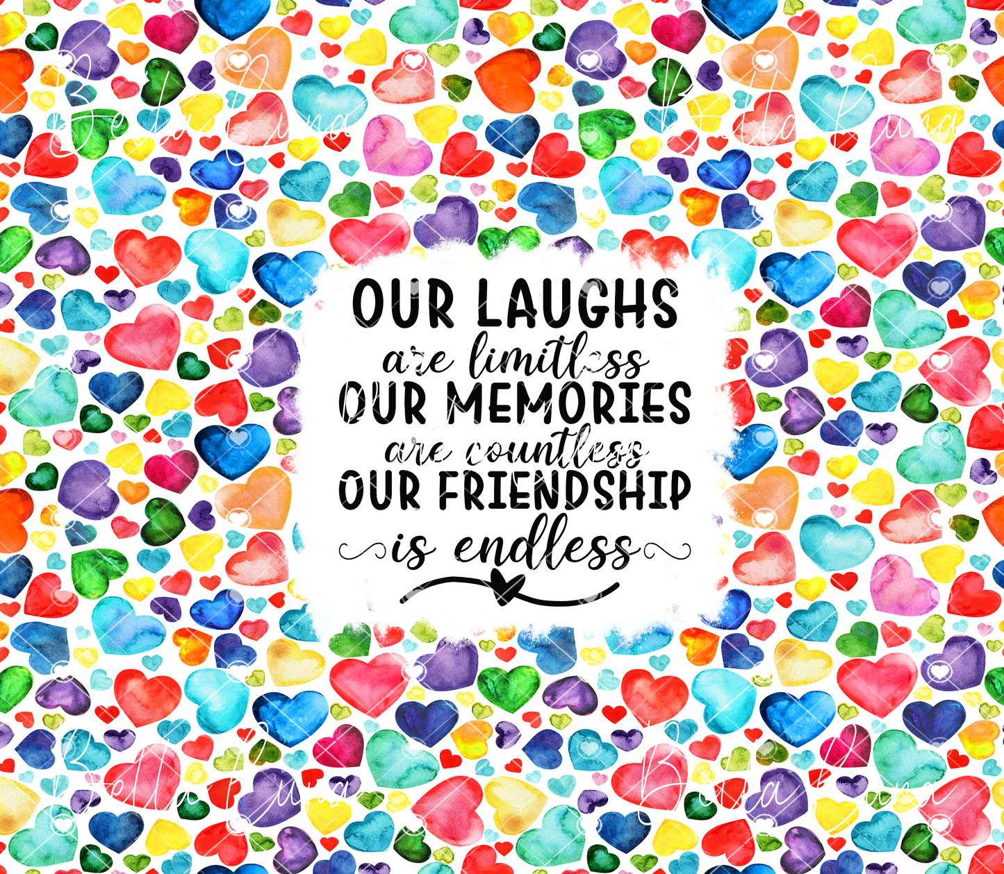 Friendship Digital Design for Tumbler Wrap - Bundle of 5 images