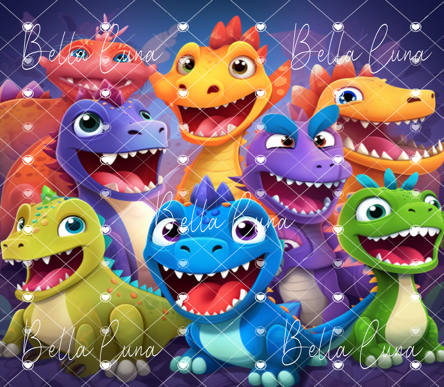 Cute Dinosaurs Tumbler Wrap Bundle - Digital Download ONLY