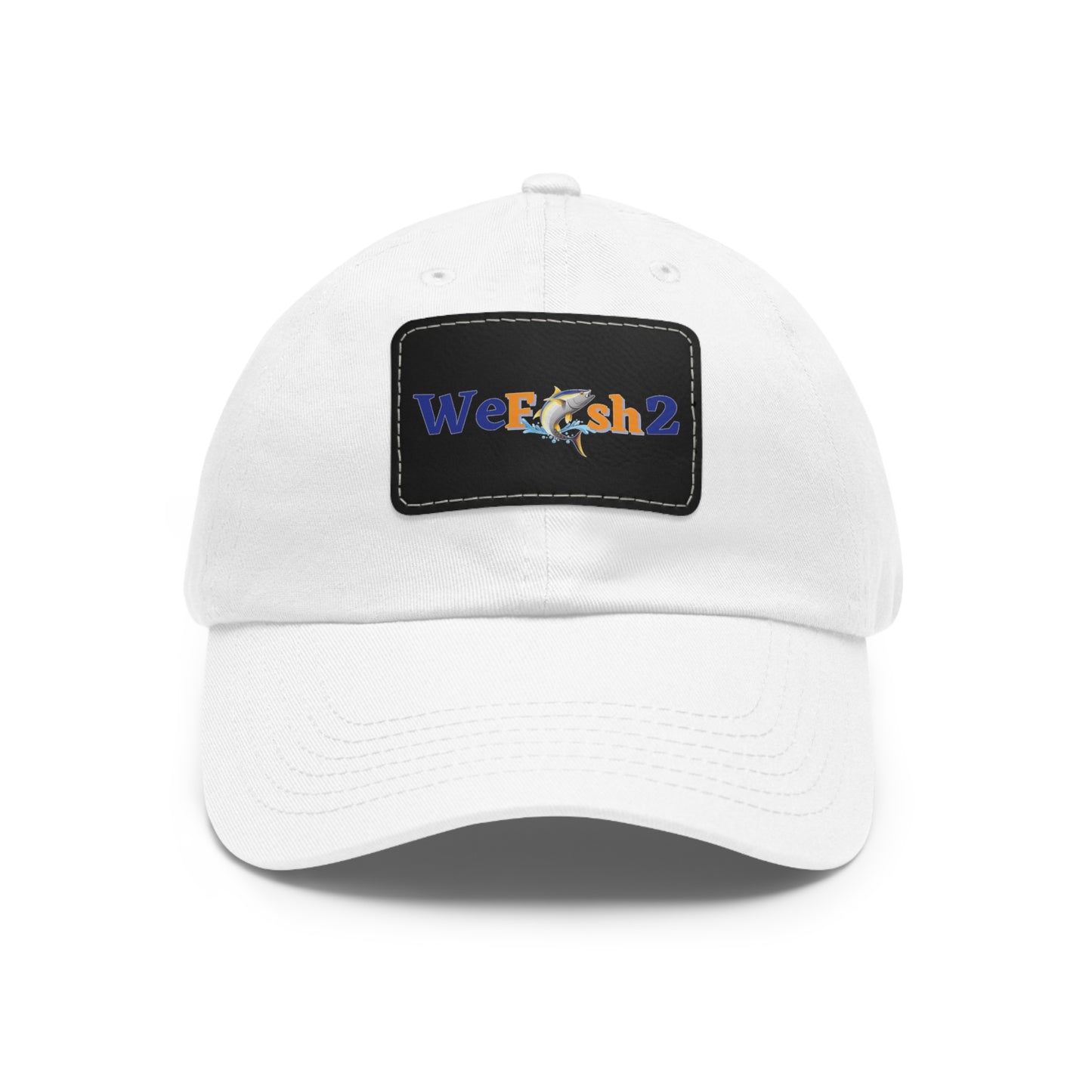 Dad Hat with Leather Patch (Rectangle) - WeFish2