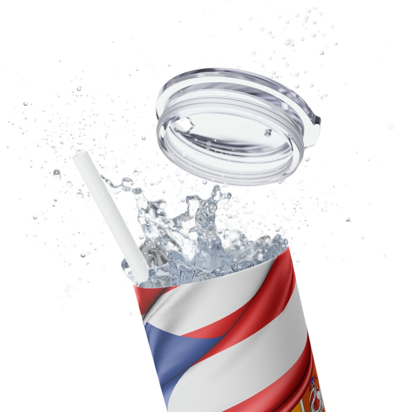 Skinny Tumbler with Straw, 20oz - Puerto Rico