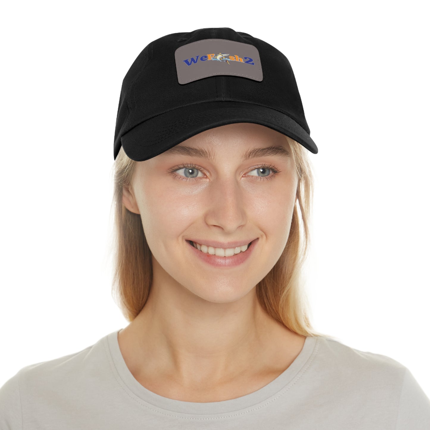 Dad Hat with Leather Patch (Rectangle) - WeFish2