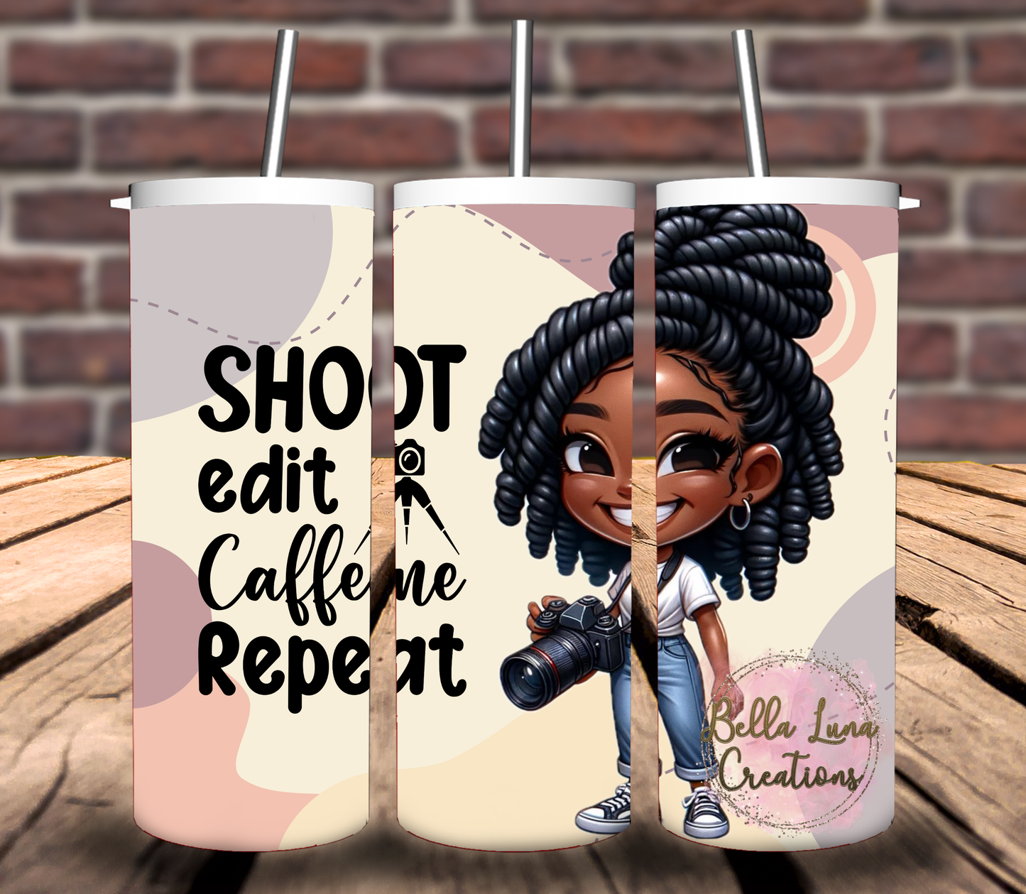 Photographer Tumbler Wrap Digital Design - 5 images