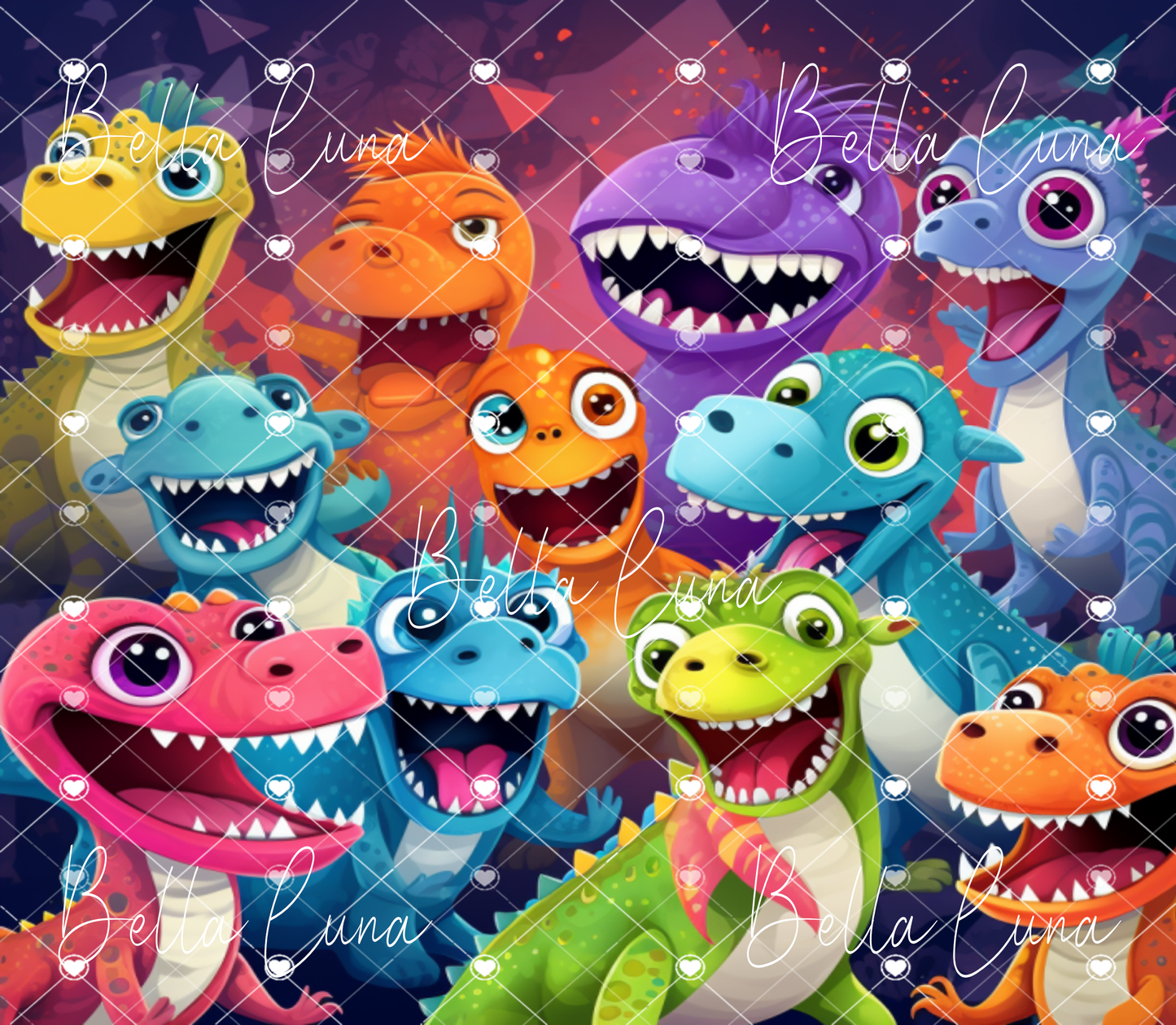 Cute Dinosaurs Tumbler Wrap Bundle - Digital Download ONLY