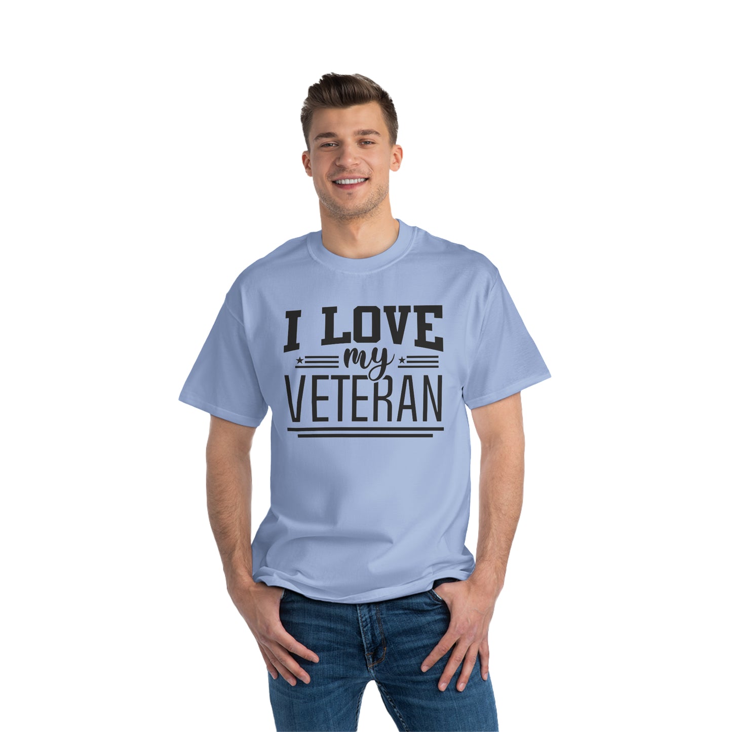 Beefy-T® Short-Sleeve T-Shirt - I love my veteran