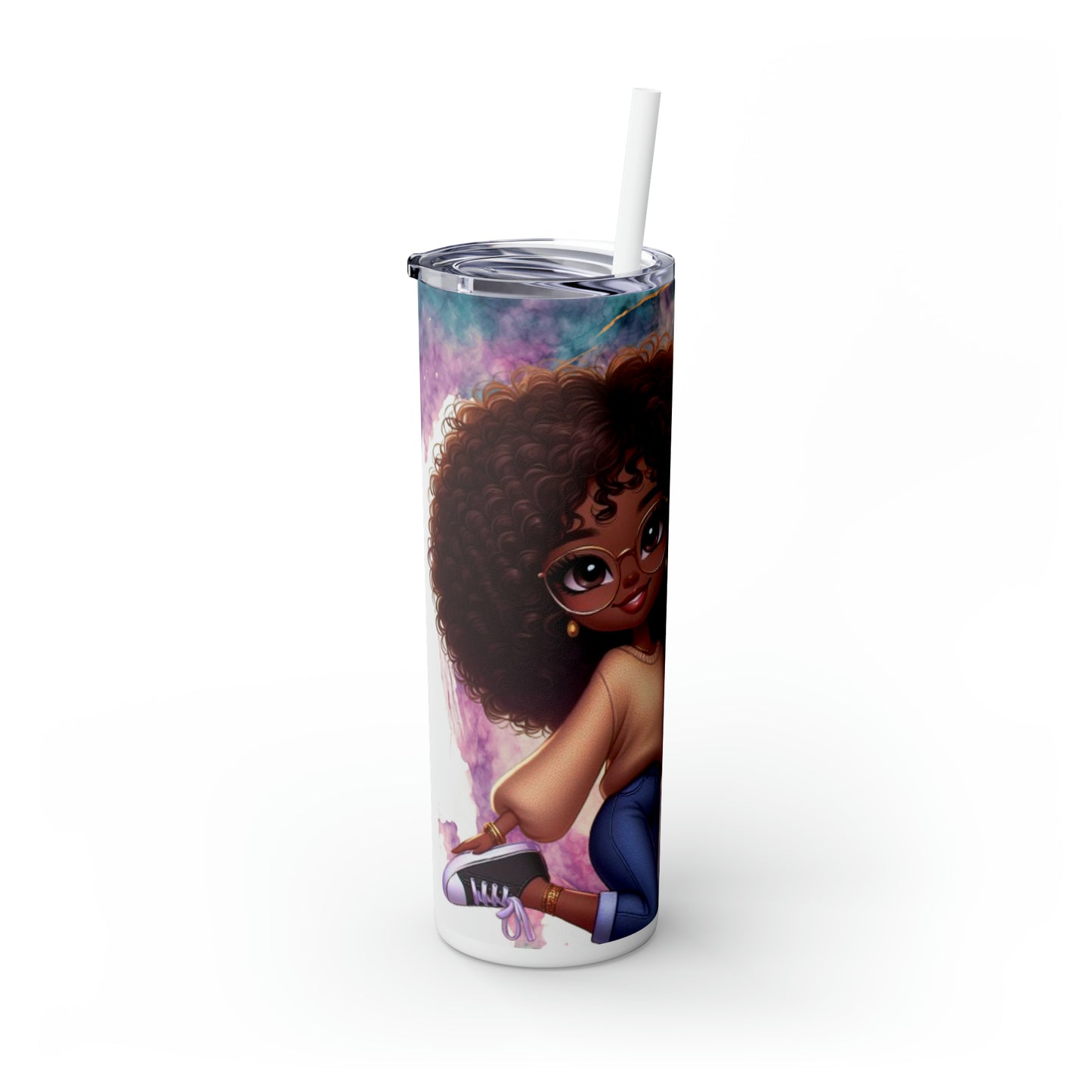 Skinny Tumbler with Straw, 20oz - Aries