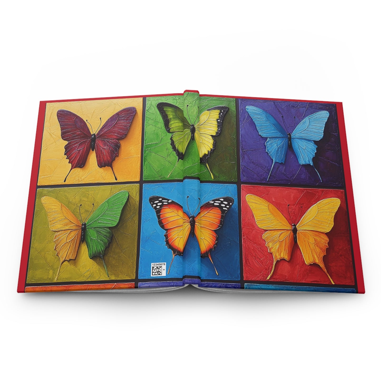 Butterfly Art Hardcover Journal - Colorful Nature Inspired Notebook
