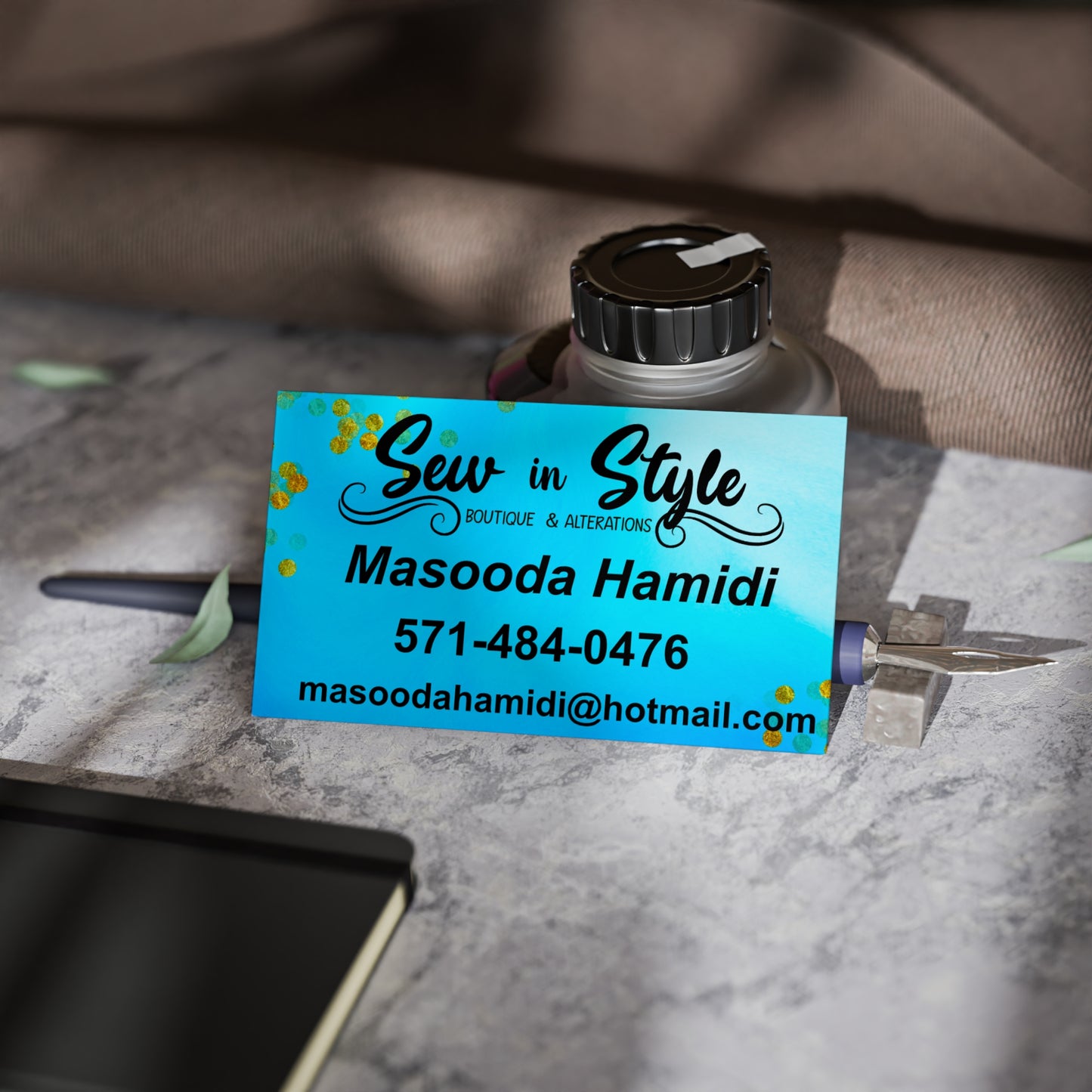 Personalized Business Cards for Sew in Style Boutique