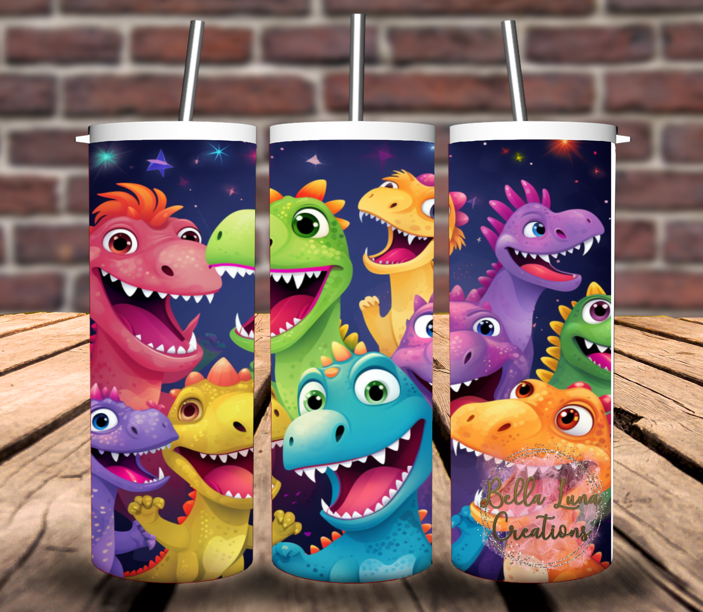 Cute Dinosaurs Tumbler Wrap Bundle - Digital Download ONLY