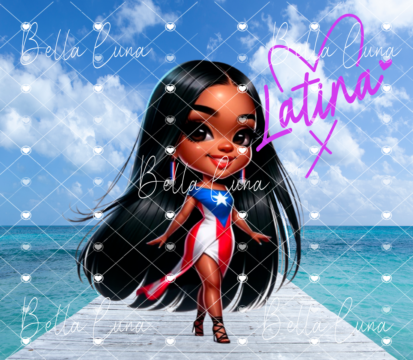 Proud Latina Tumbler Wrap Bundle - 4 images