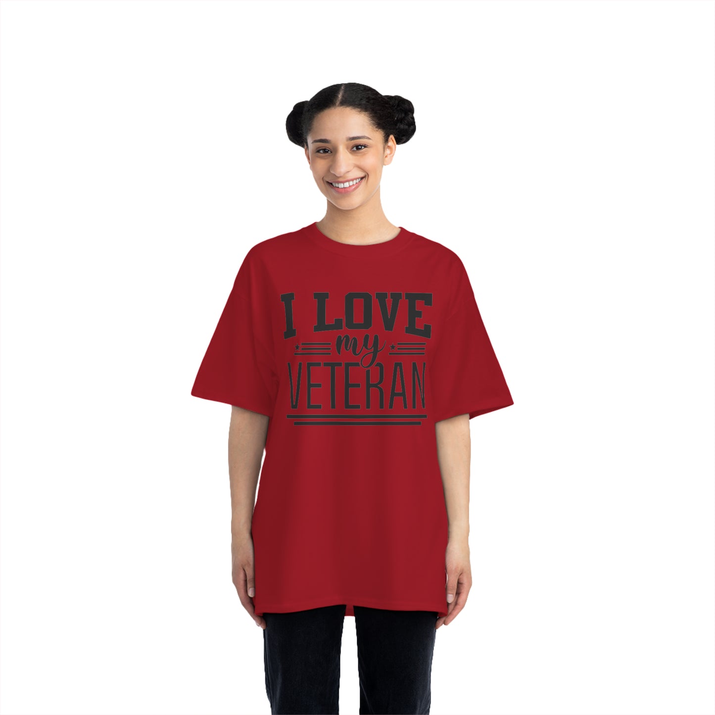 Beefy-T® Short-Sleeve T-Shirt - I love my veteran